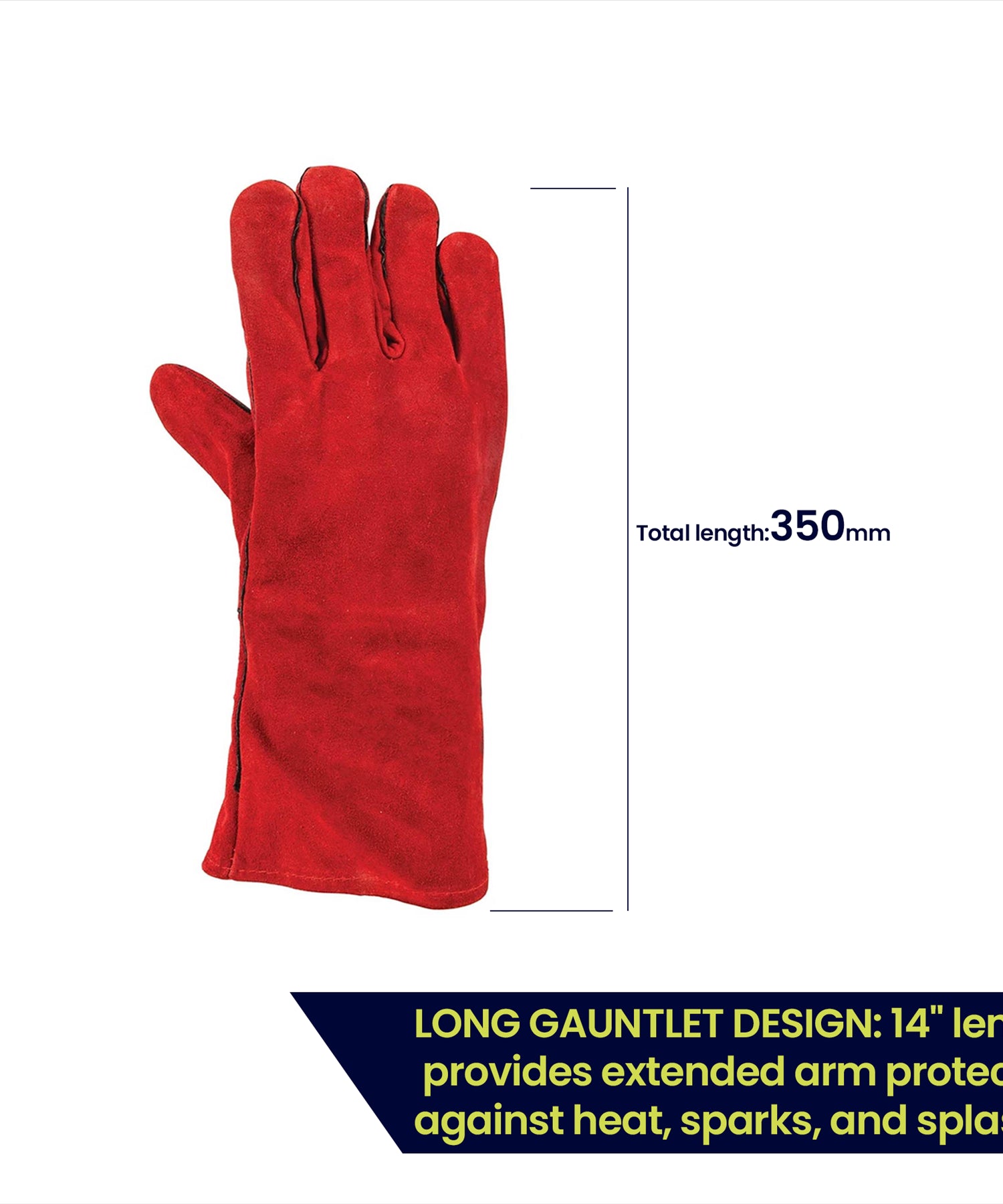 Gauntlet Gloves 14" (350mm) Stove, BBQ, Wood Burning, Logs, Heat Resistant. Welding By Dapetz