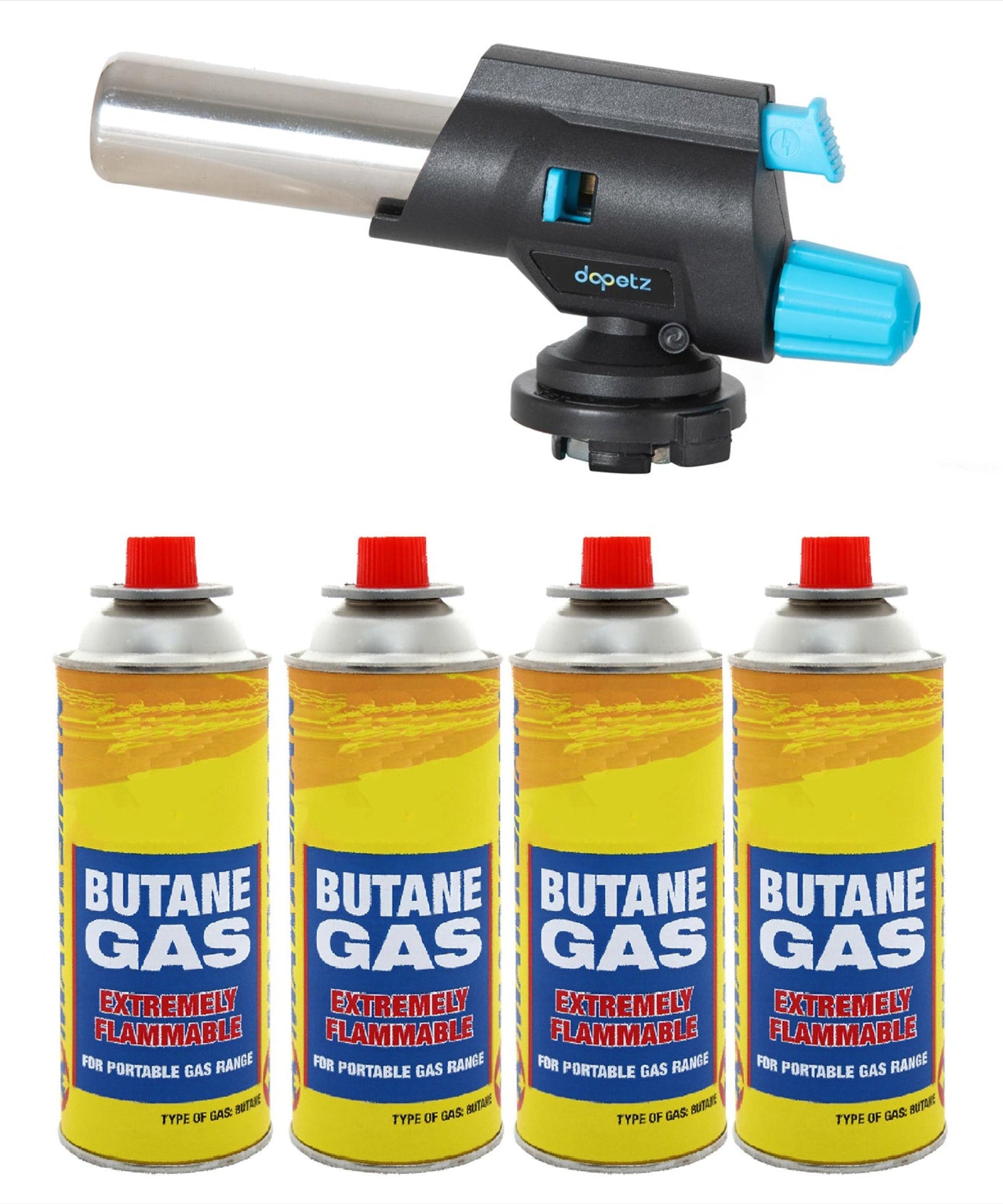 Butane Gas Blow Adjustable Flame Chef Creme Brulee Cooking Soldering 8 Gas Can