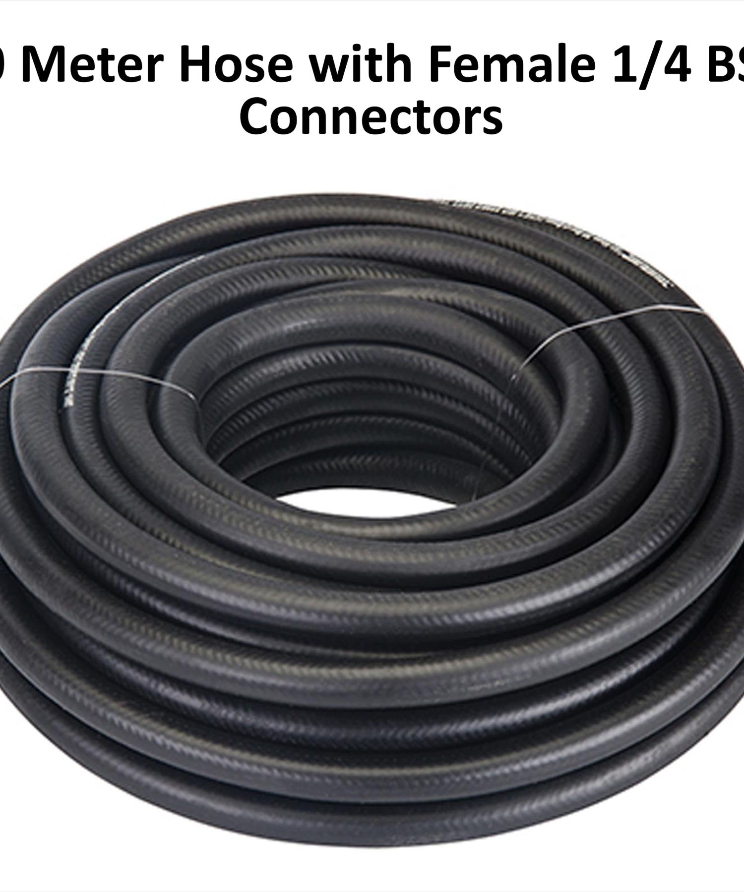 Rubber Air Compressor Hose Air Line 10m Metre 1/4" BSP Female End Bore 8mm 5/16"