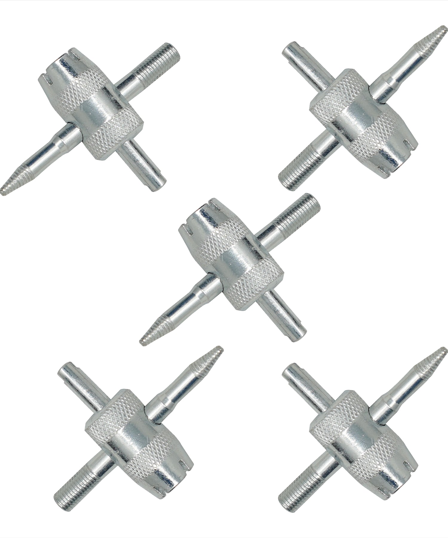 5 X 4-Way Tyre Valve Repair Tool Stem Core Remover Pocket Key Motorcycle Bike By Dapetz