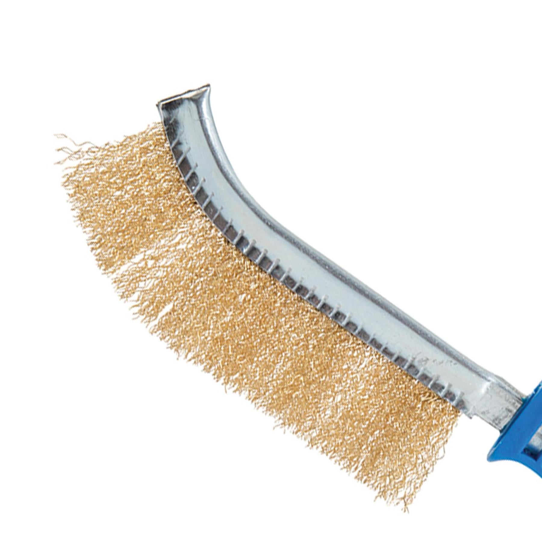 Brass Coated Hand Wire Brush With Plastic Handle . Heavy Duty DIY Tool Paint Rust Remover 35mm by Daptez