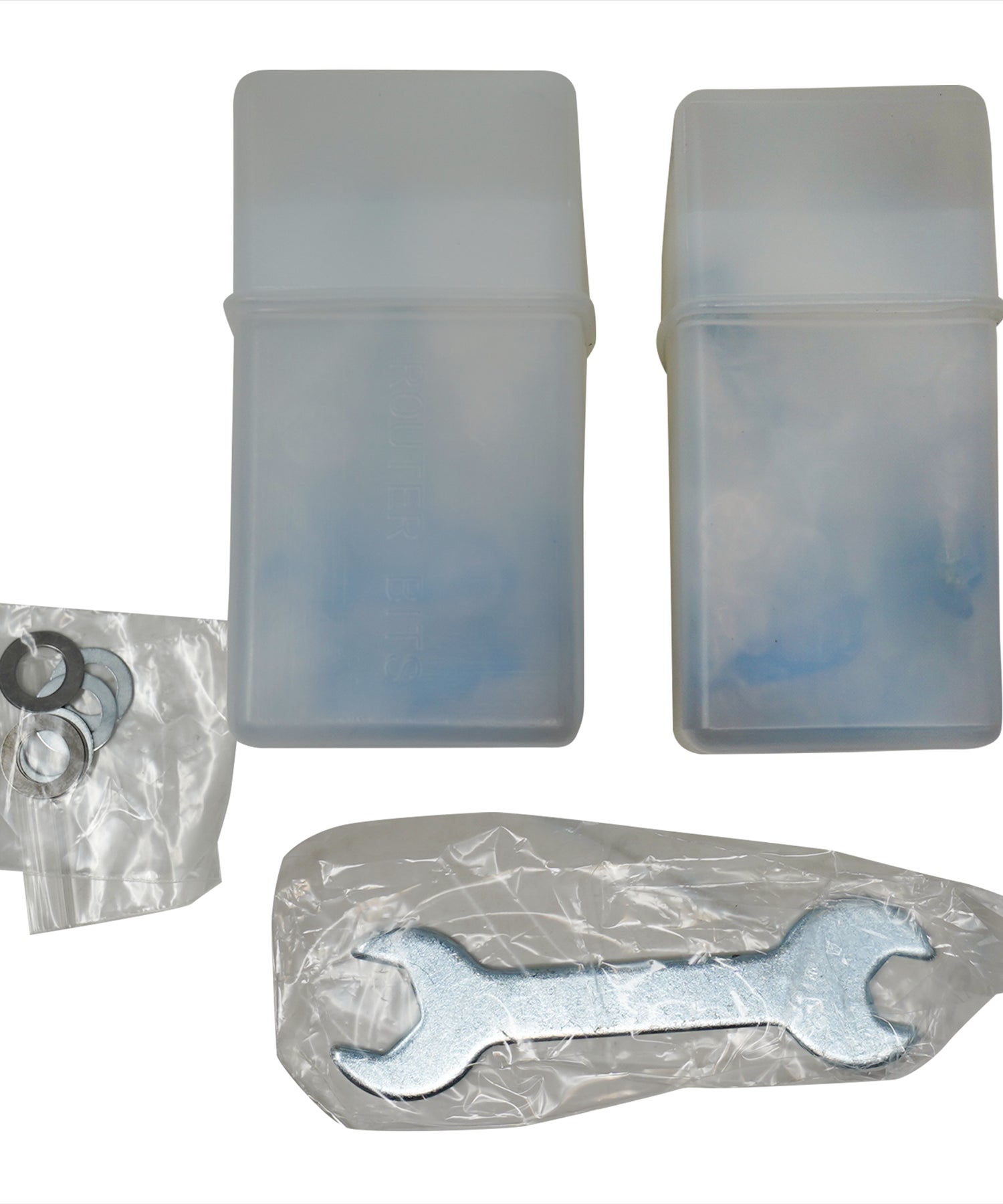 Tongue And Groove Router Bit 2PC Set 1/4" Shank T Type 3 Tooth Cutter Washers