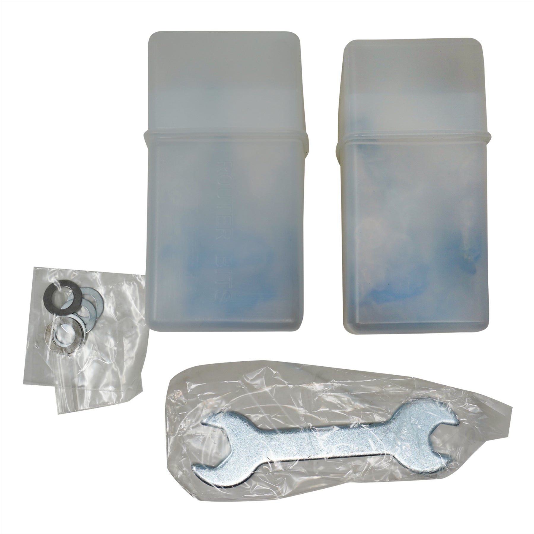 Tongue And Groove Router Bit 2PC Set 1/4" Shank T Type 3 Tooth Cutter Washers