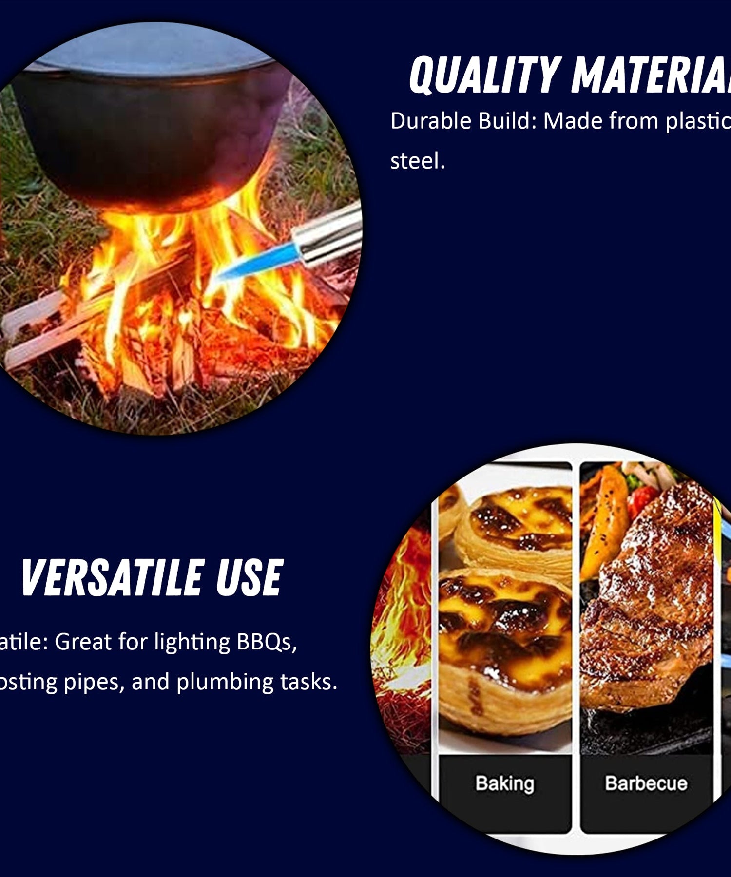 Butane Gas Blow Adjustable Flame Chef Creme Brulee Cooking Soldering 1 Gas Can