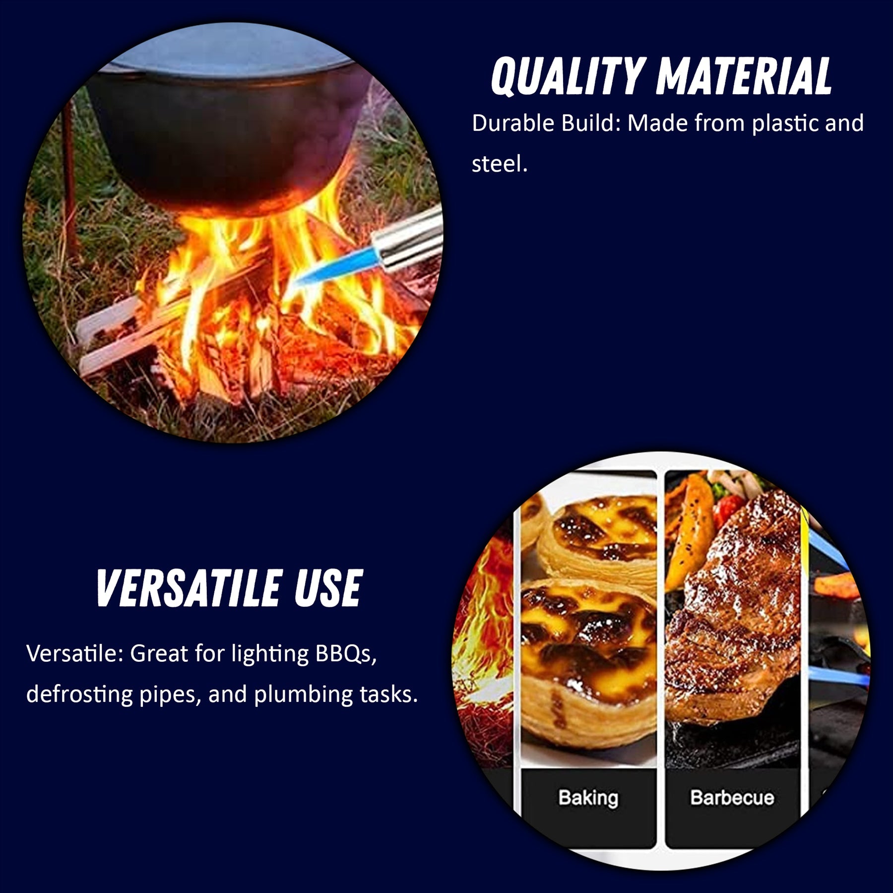 Butane Gas Blow Adjustable Flame Chef Creme Brulee Cooking Soldering 1 Gas Can