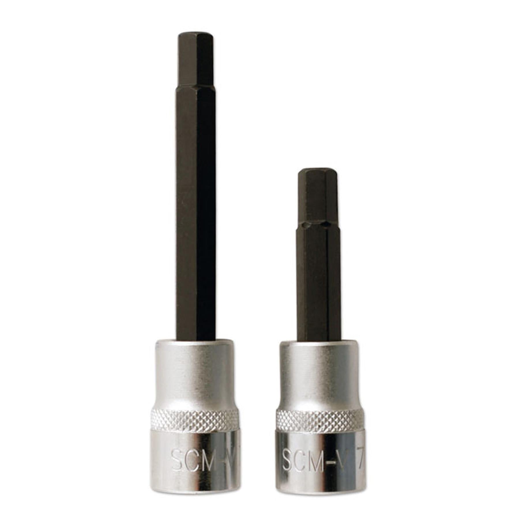 2pcs 3/8 inch Hex Shank Drill Bit Square Drive Socket Bit Set 7mm