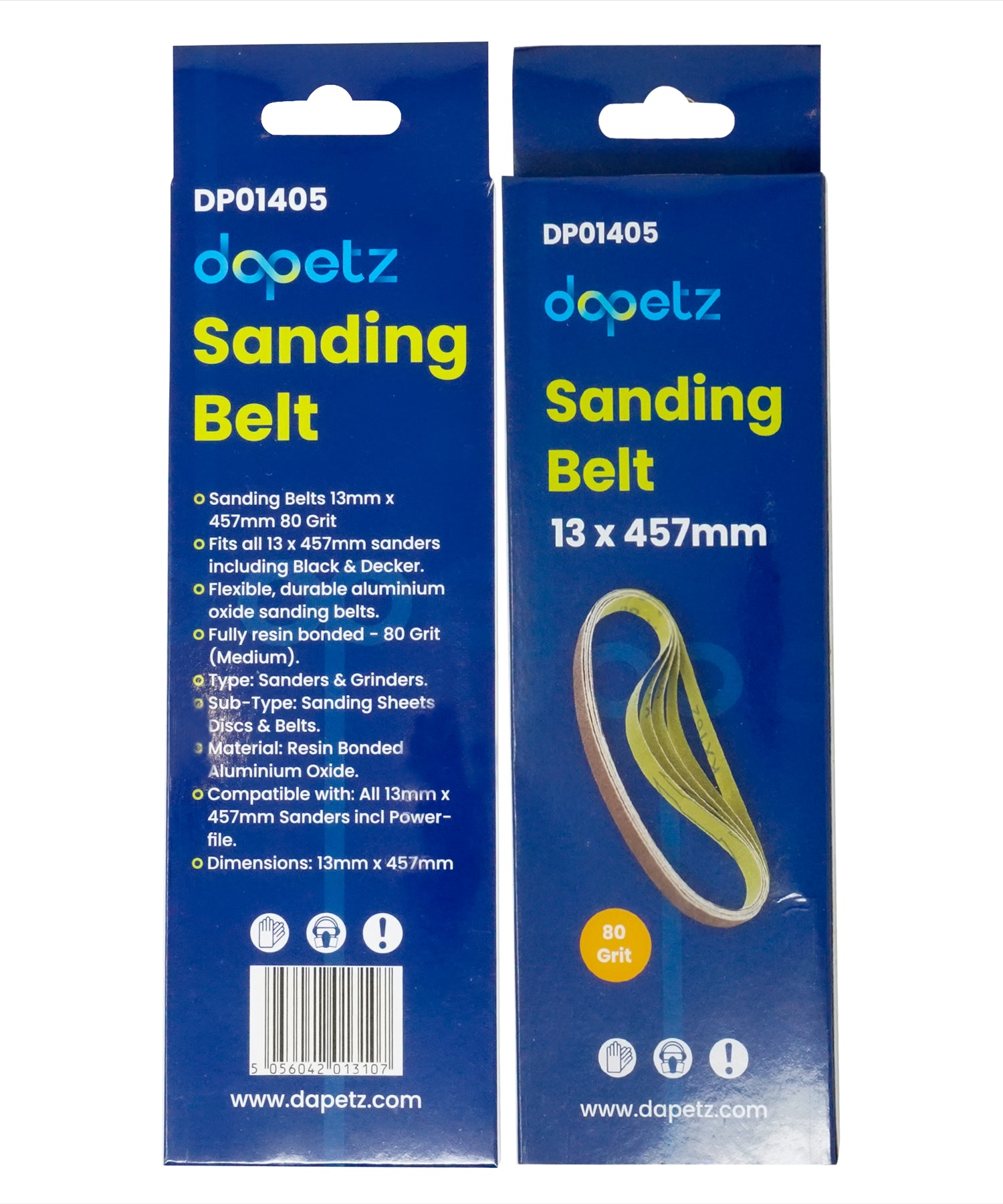 20 Sanding Sander Belts 13mm X 457mm 80 Grit Coarse Fits Powerfile Finger