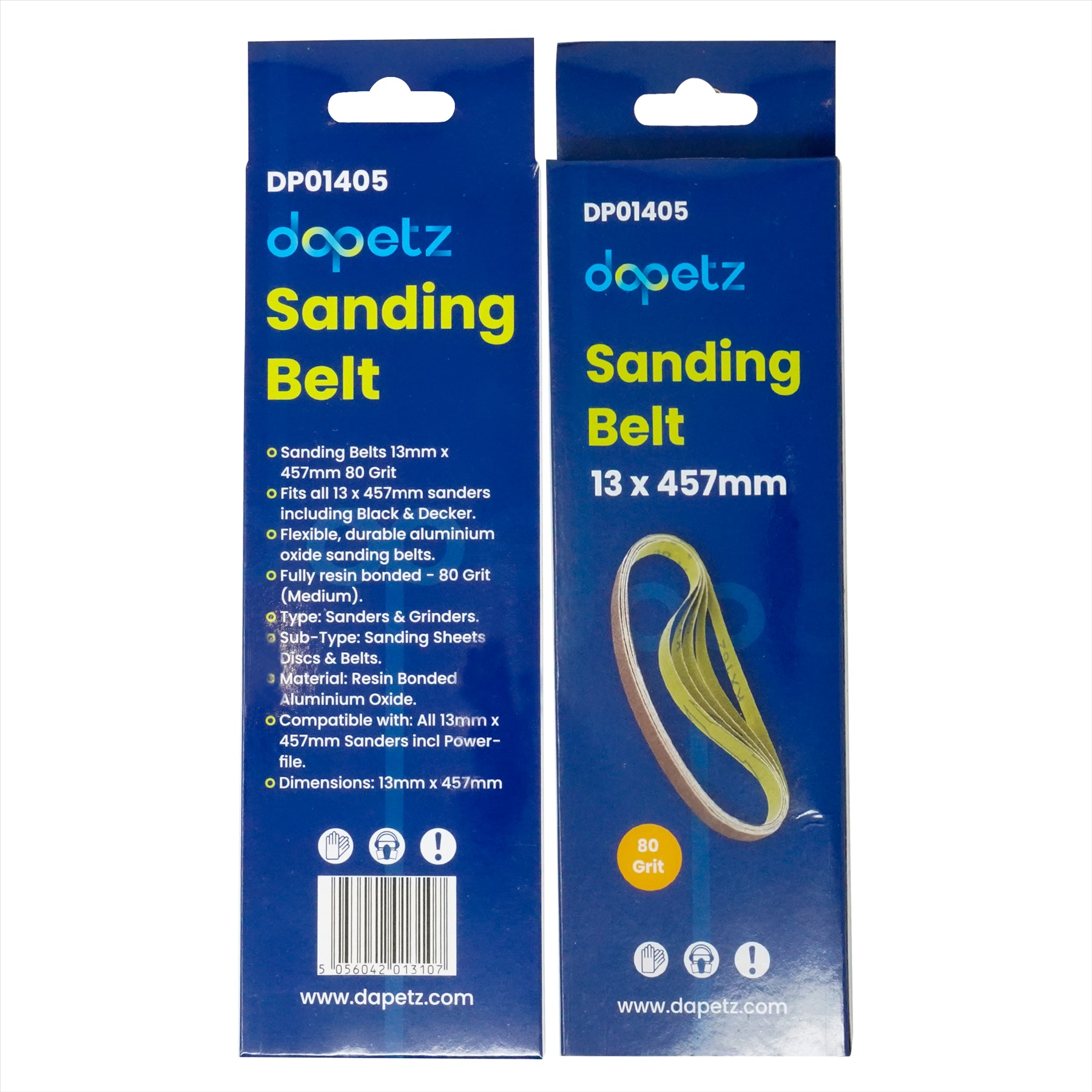 20 Sanding Sander Belts 13mm X 457mm 80 Grit Coarse Fits Powerfile Finger