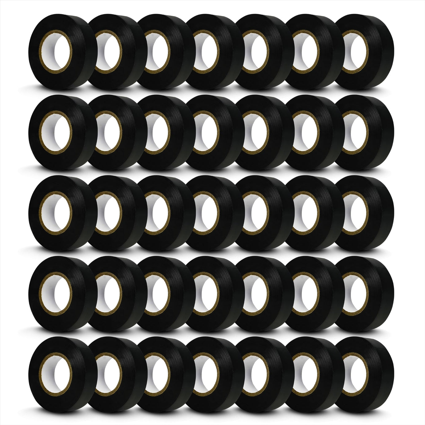 (Pack of 35) 19mm X 22M Black Electrical Pvc Insulation / Insulating Tape Flame Retardant by Dapetz