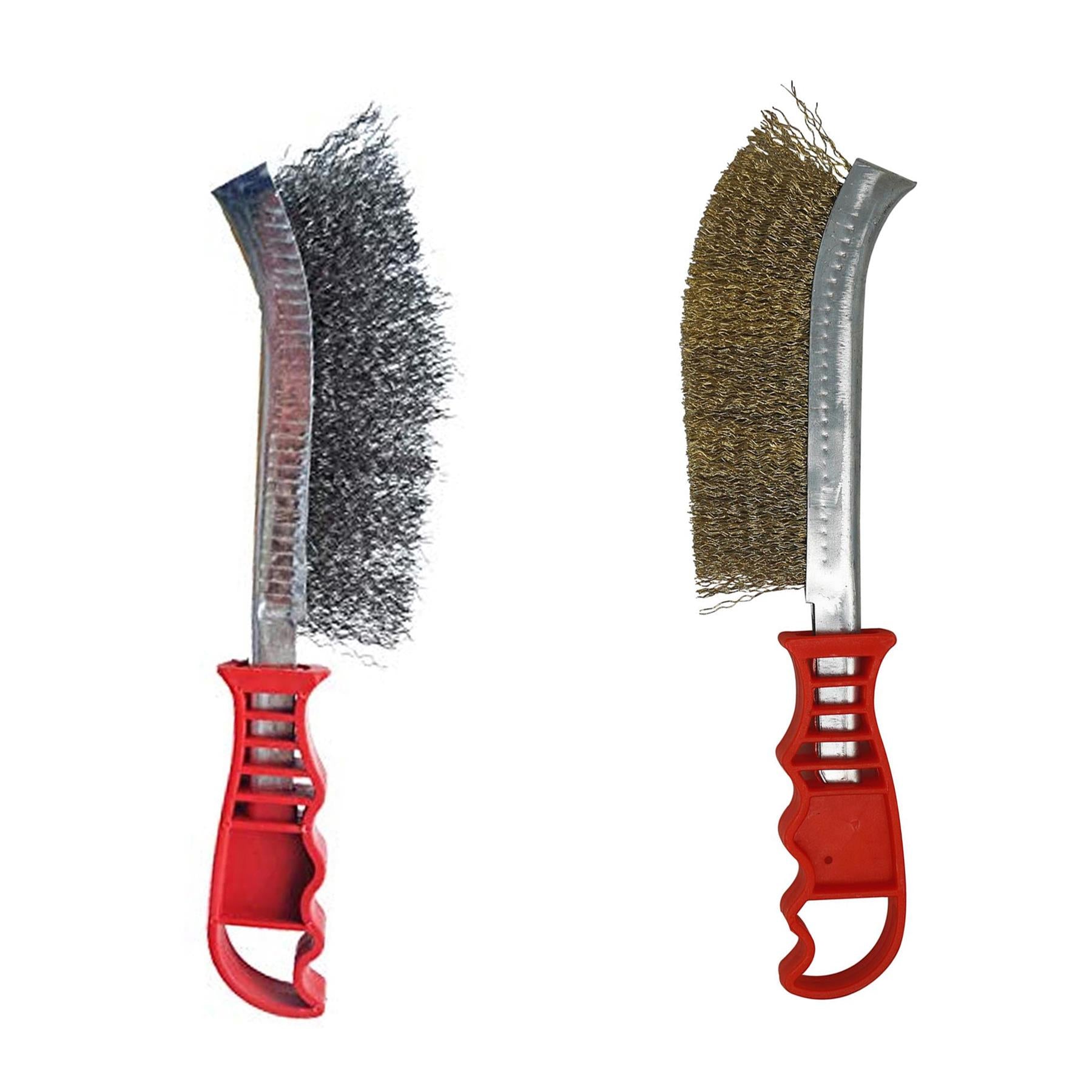Wire Hand Brush Steel and Brass 35mm Paint Rust Metal Remover By Dapetz