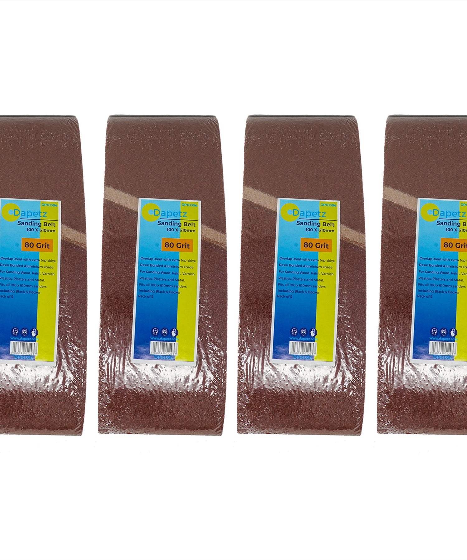 20 X New 100 X 610mm 80 Grit Medium Sander Sanding Belts With Extra Top-Skive