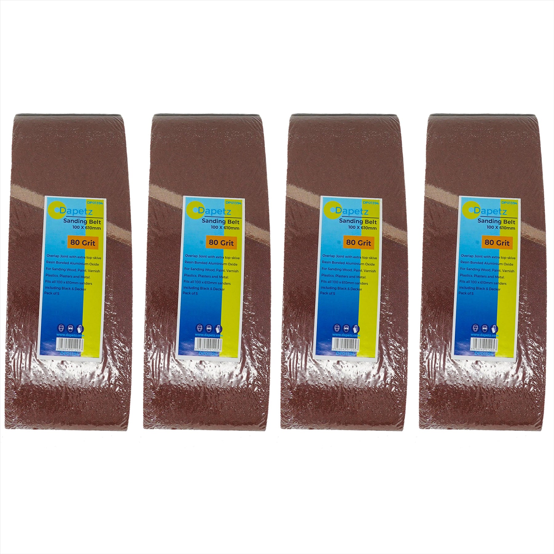 20 X New 100 X 610mm 80 Grit Medium Sander Sanding Belts With Extra Top-Skive