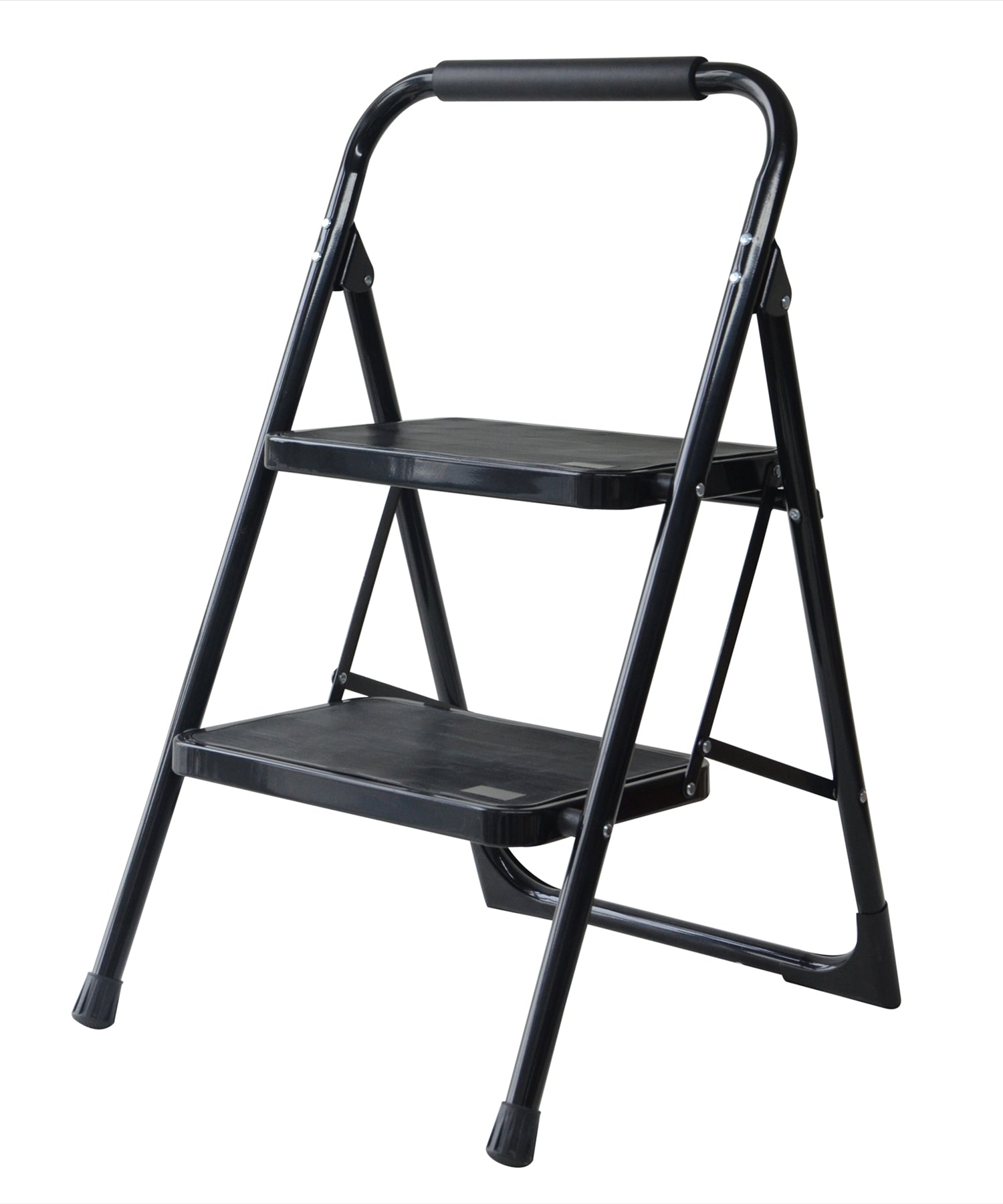 2 Step Ladder Folding Portable Compact Heavy Duty Iron Anti-Slip Mat Stool