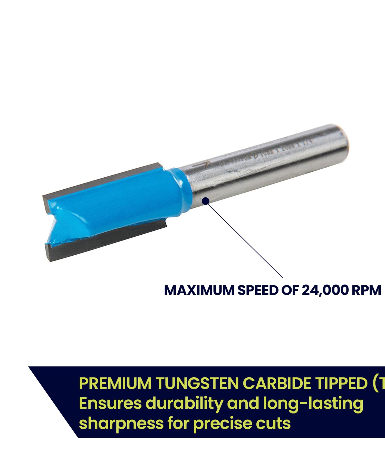Straight 2 Flute Router Bit Cutter 1/4" Shank Carbide TCT Groove Metric 10x20mm