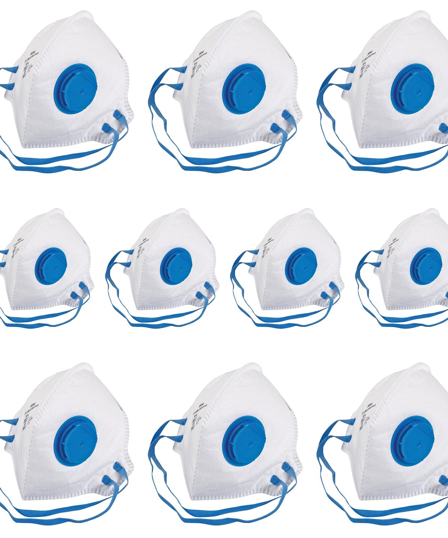 10x Face Mask Respirator FFP2 Valved Sanding Paint Aerosol Dust Safety