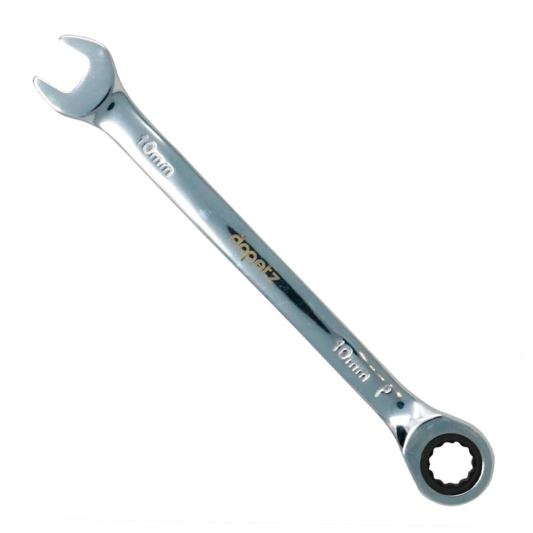 Fixed Head Ratchet Metric Spanner Open End Ring Combination 10mm By Dapetz