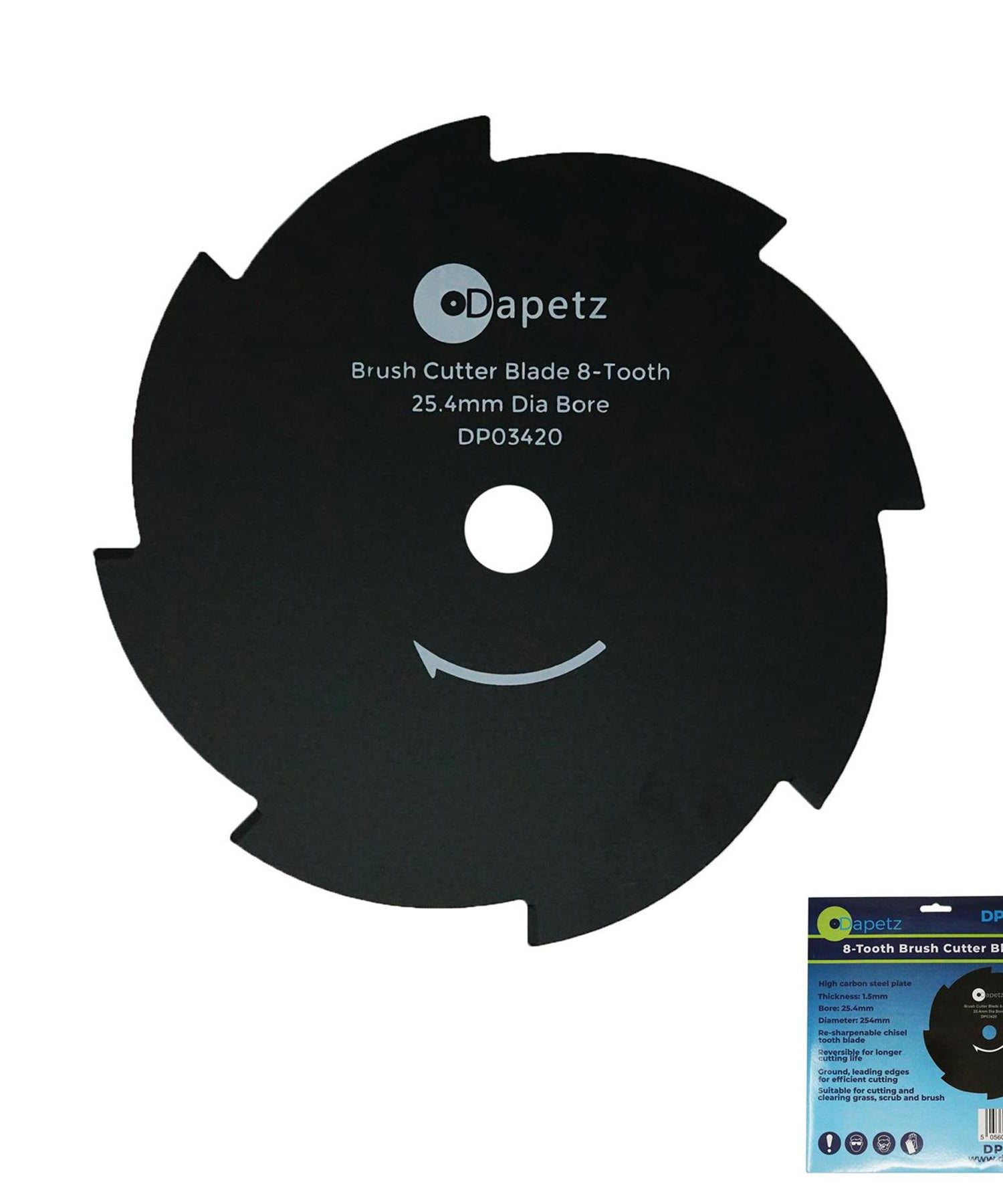 Cutter Blade Brush Tooth  25.4mm (1") Bore Strimmer 8 Dapetz