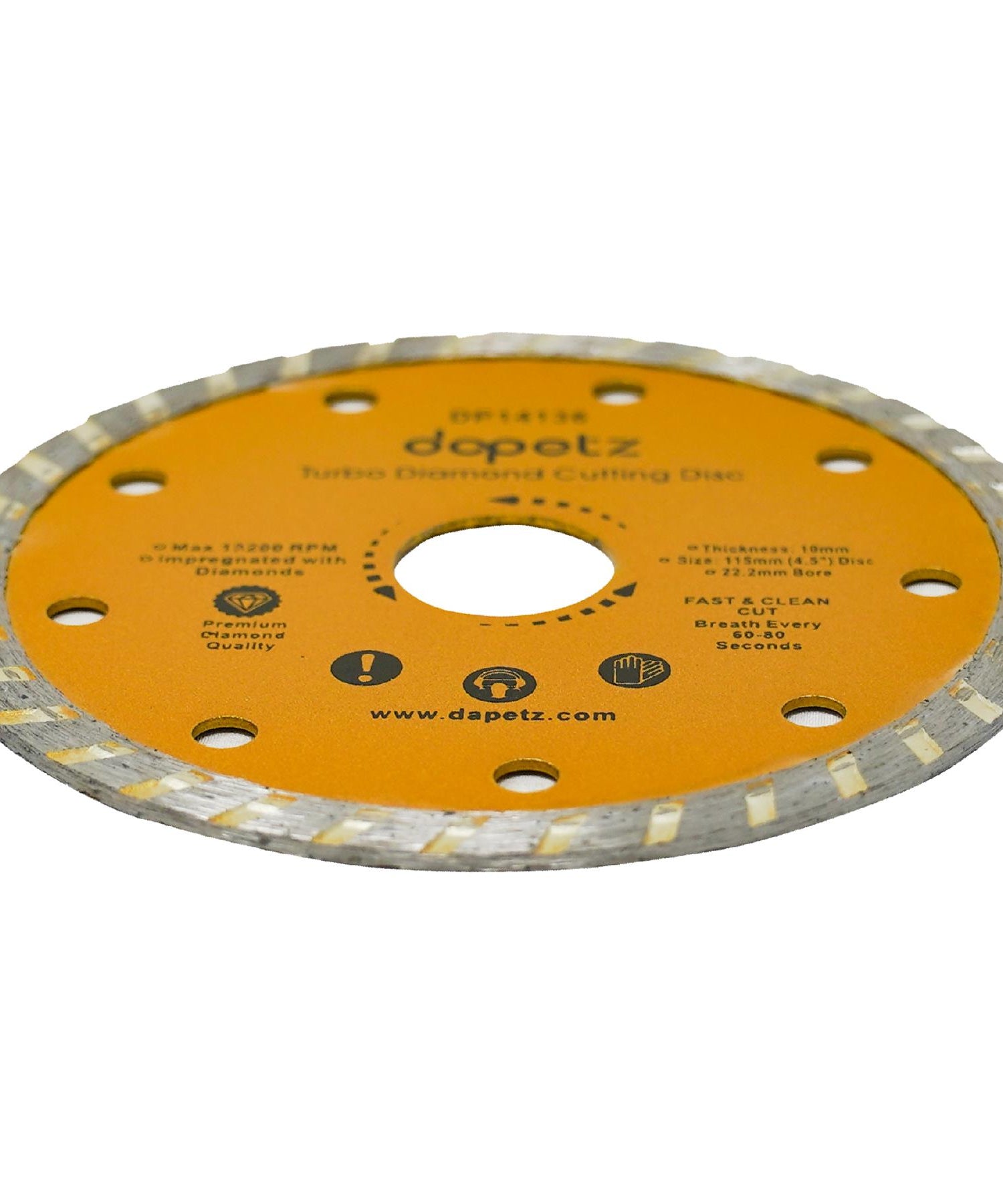 (Pack of 2) Angle Grinder Disc Thin Diamond Dry Cutting Disc Porcelain Tile Turbo 115mm 4.5" by Daptez