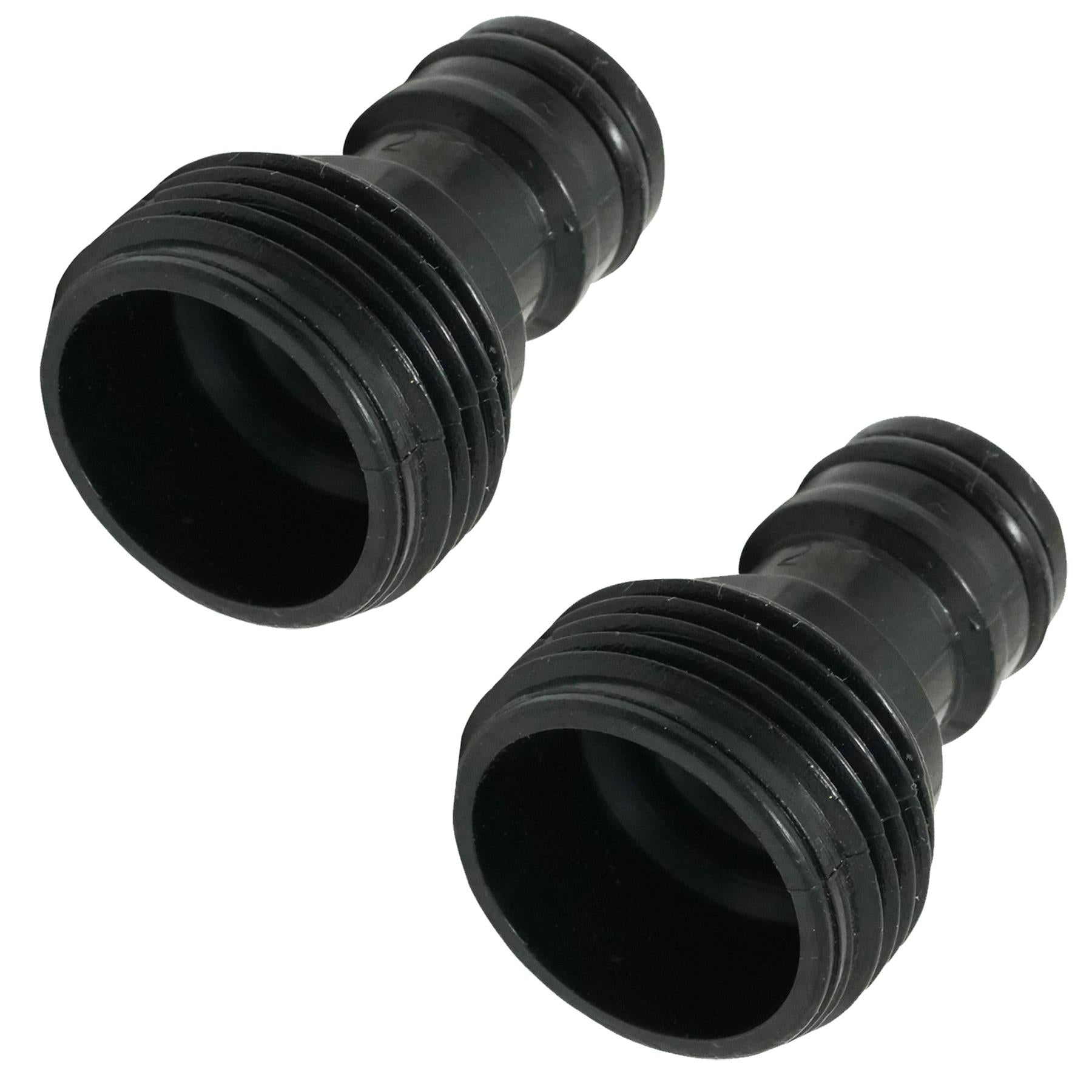 2X Plastic Tap Adaptor Garden Water Hose Pipe Connector Screw 3/4" BSP Fitting By Dapetz