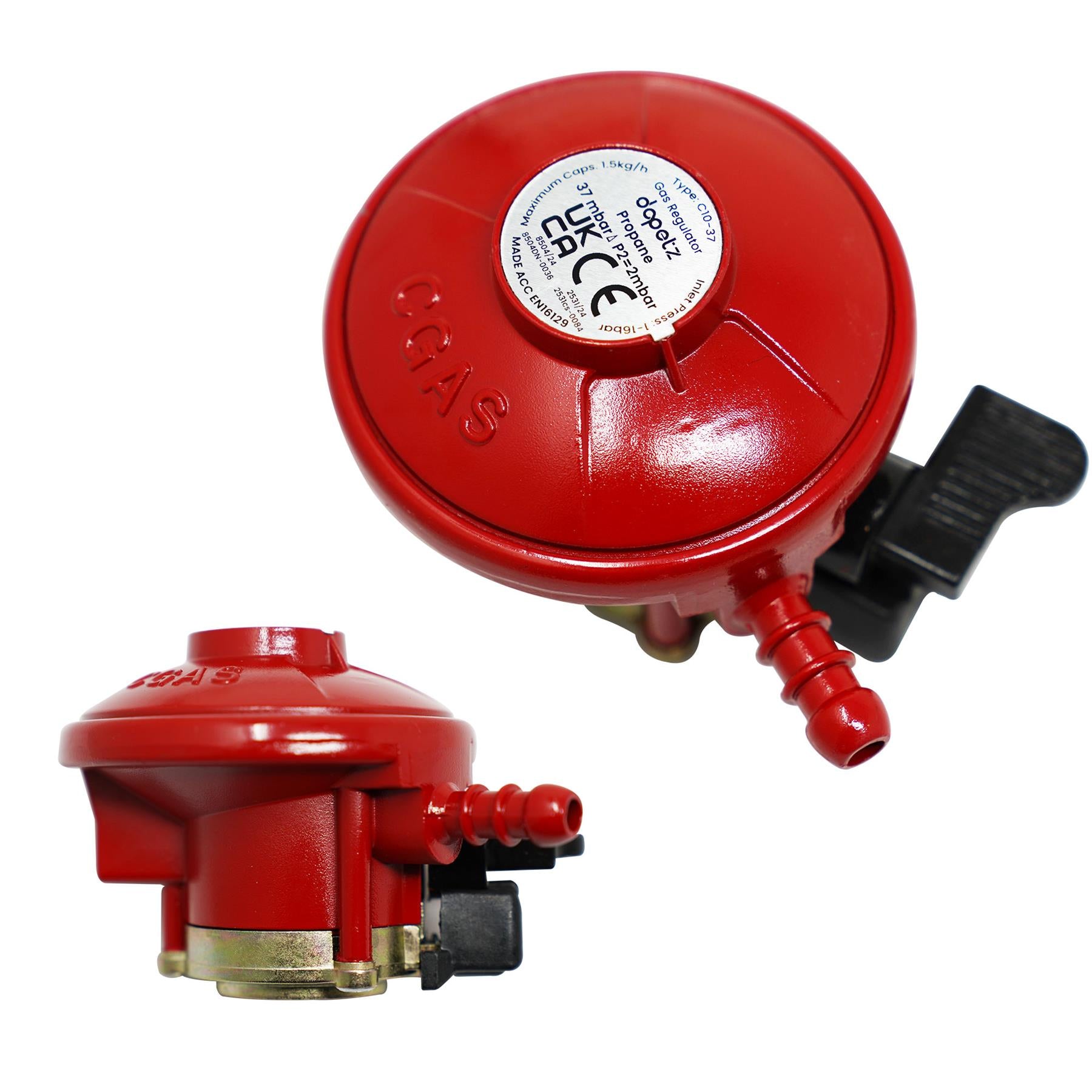 Propane Gas Clip On Regulator 27mm Flowgas Calor BP 5,10,15 KG Patio Gas 37mbar