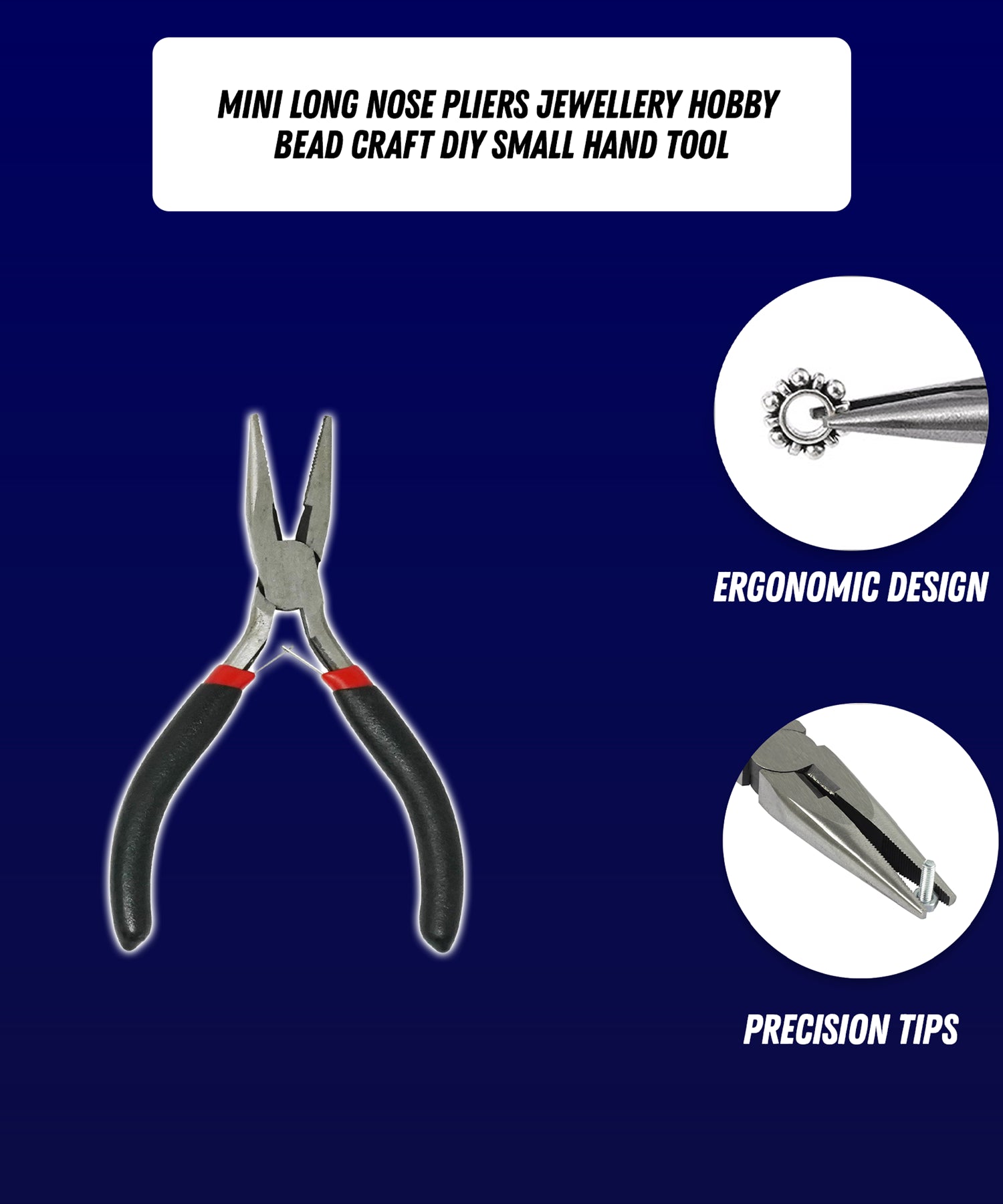 Dapetz Mini Long Nose Plier Small Micro Precision Jewelry Making Beading Hobby Craft DIY Tool