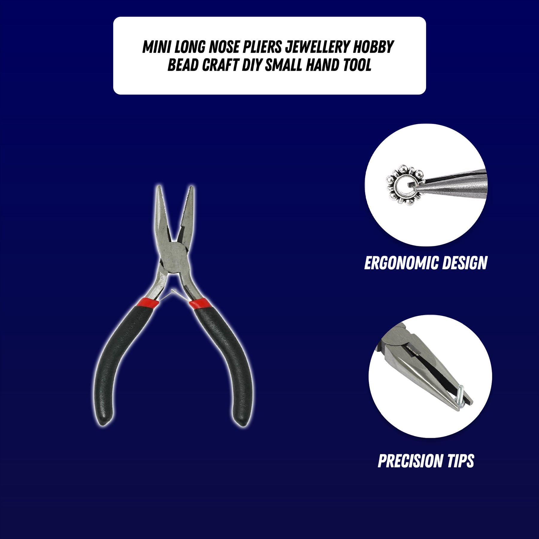 Dapetz Mini Long Nose Plier Small Micro Precision Jewelry Making Beading Hobby Craft DIY Tool