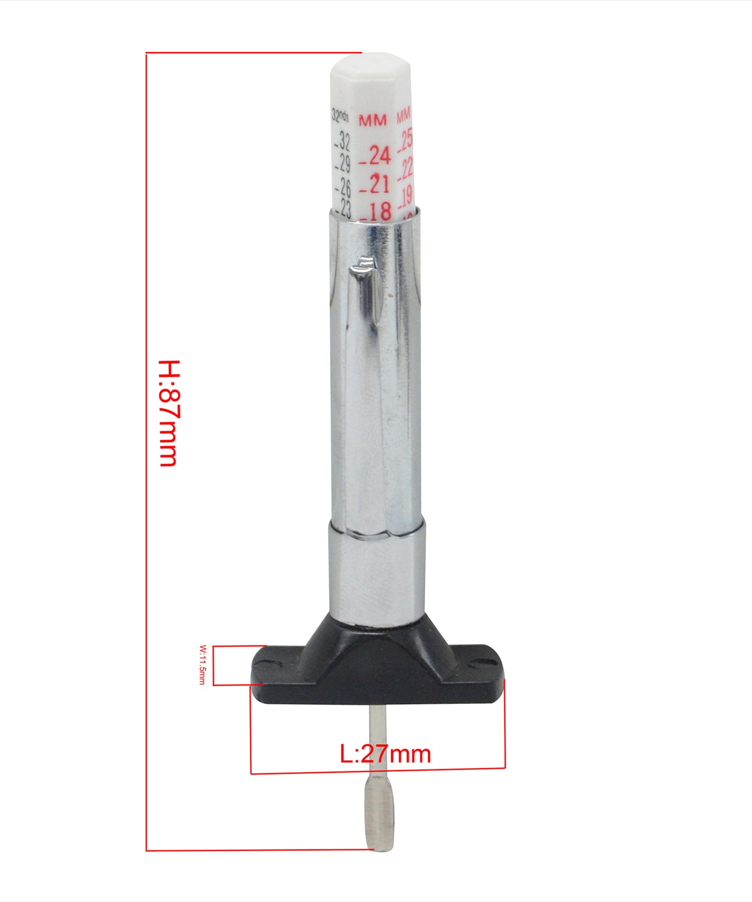 Car Bike Tyre Tread Depth Gauge Checker 1-25mm Motorcycle Cycle Pocket Gauge New by Daptez