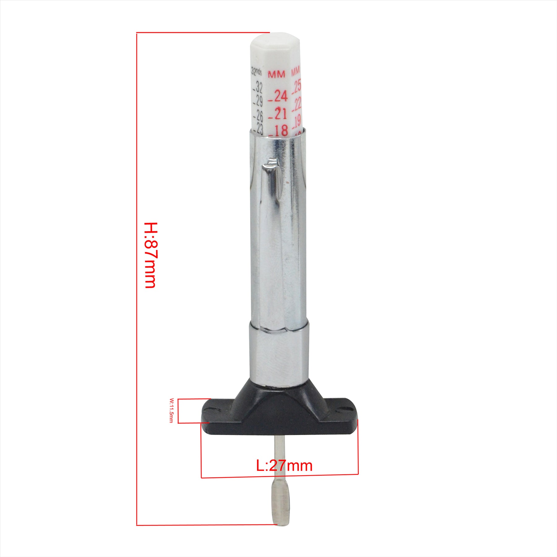 Car Bike Tyre Tread Depth Gauge Checker 1-25mm Motorcycle Cycle Pocket Gauge New by Daptez