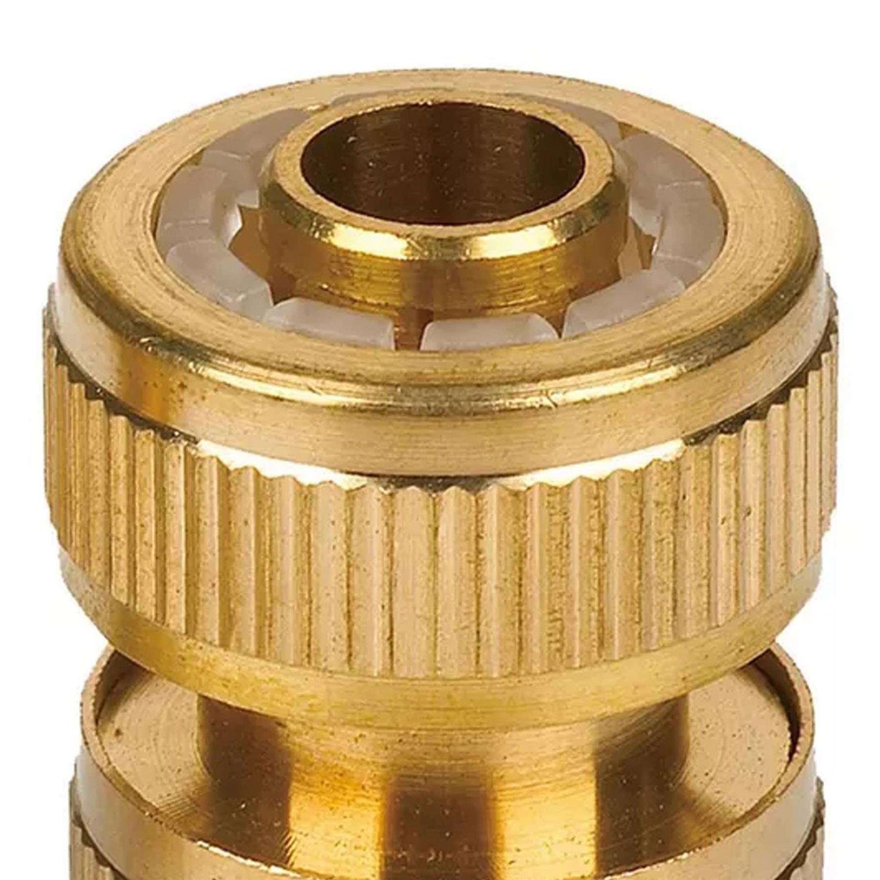 Brass Tap Connector 1/2" 3/4" Water Hose Pipe Adaptor Fitting Set Pack of 8
