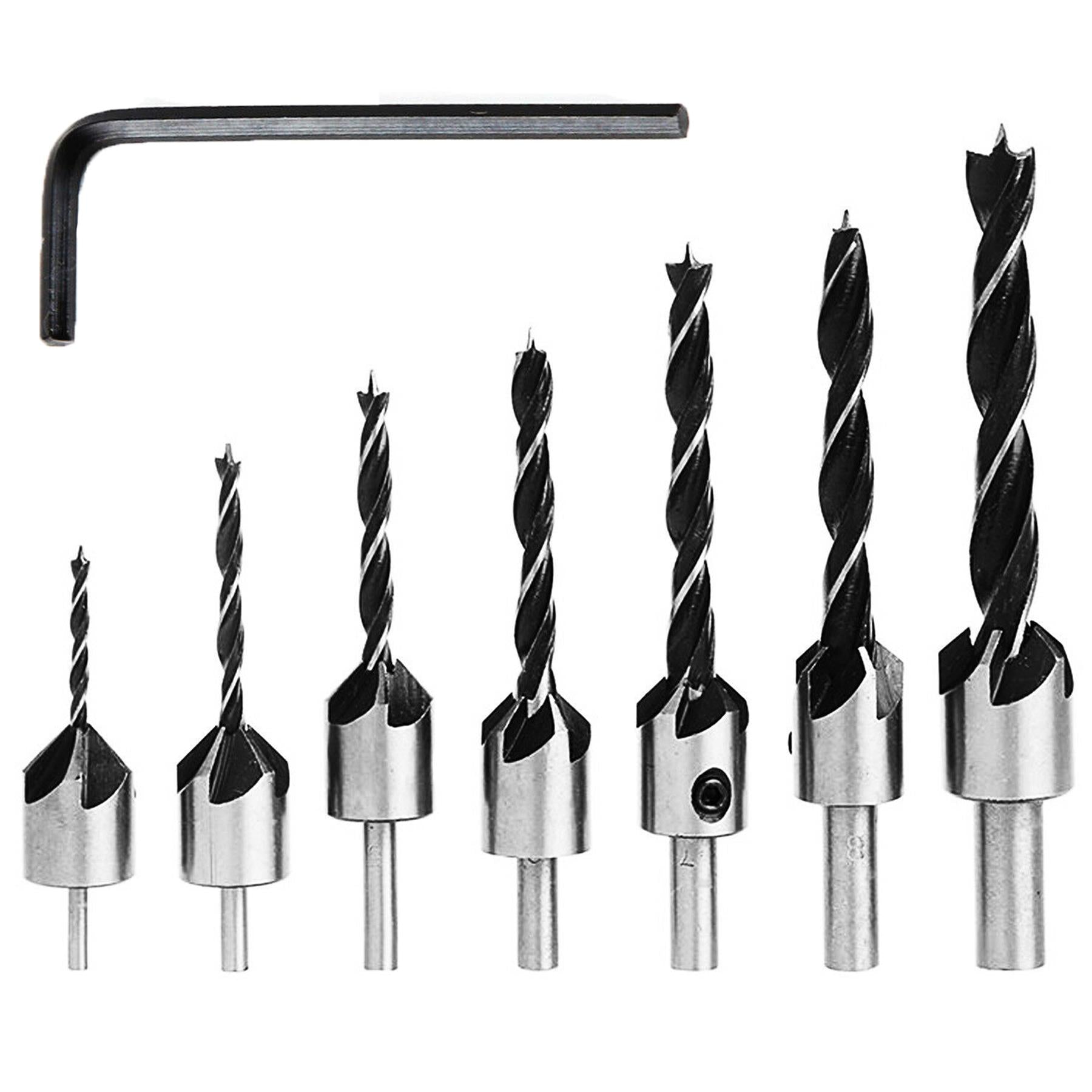 Drill Bit HSS 5-Flute 3 4 5 6 7 8 10mm 7PCS Dapetz