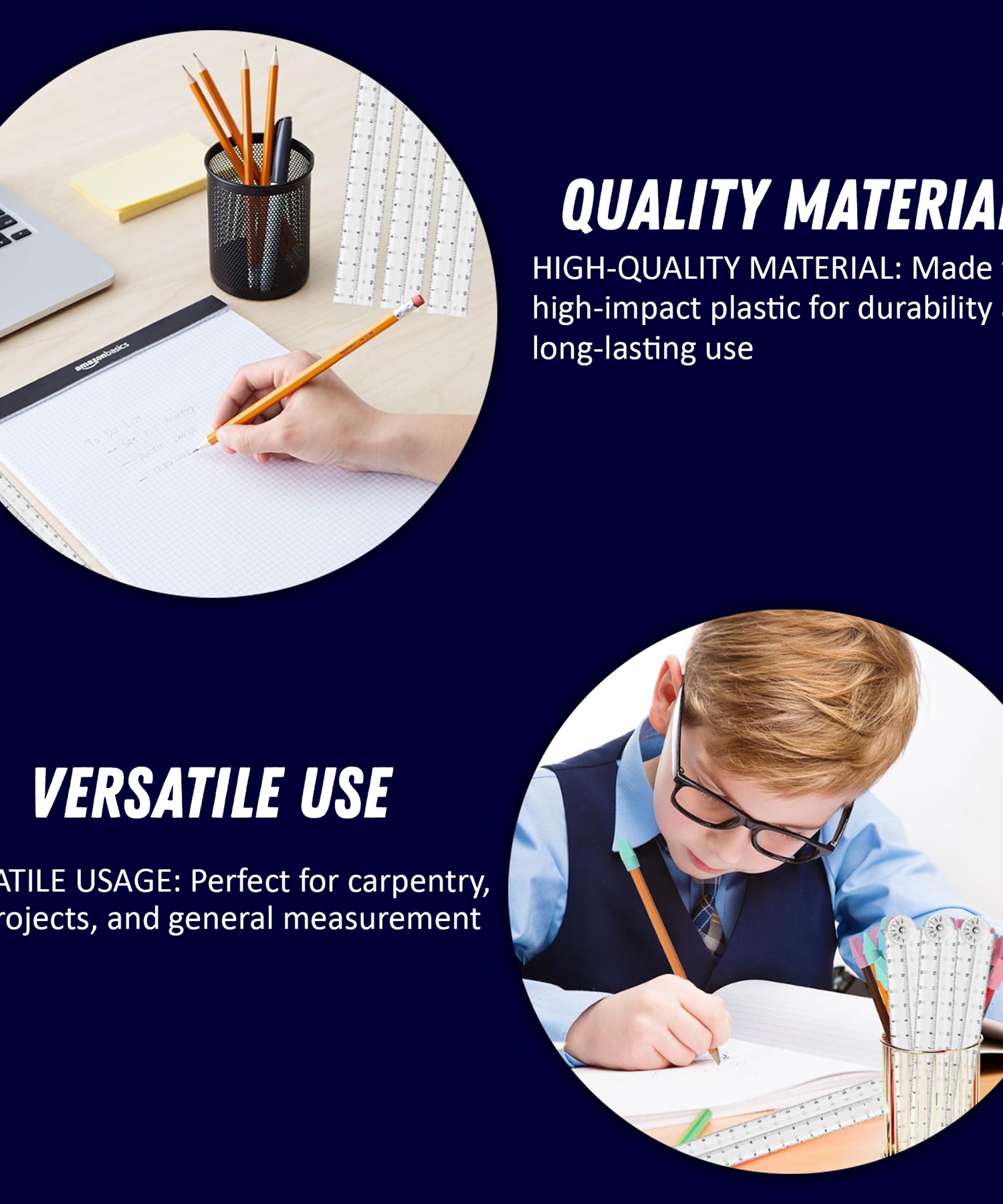 1m Folding Ruler Plastic Rule Measure 3ft Yellow 1000mm