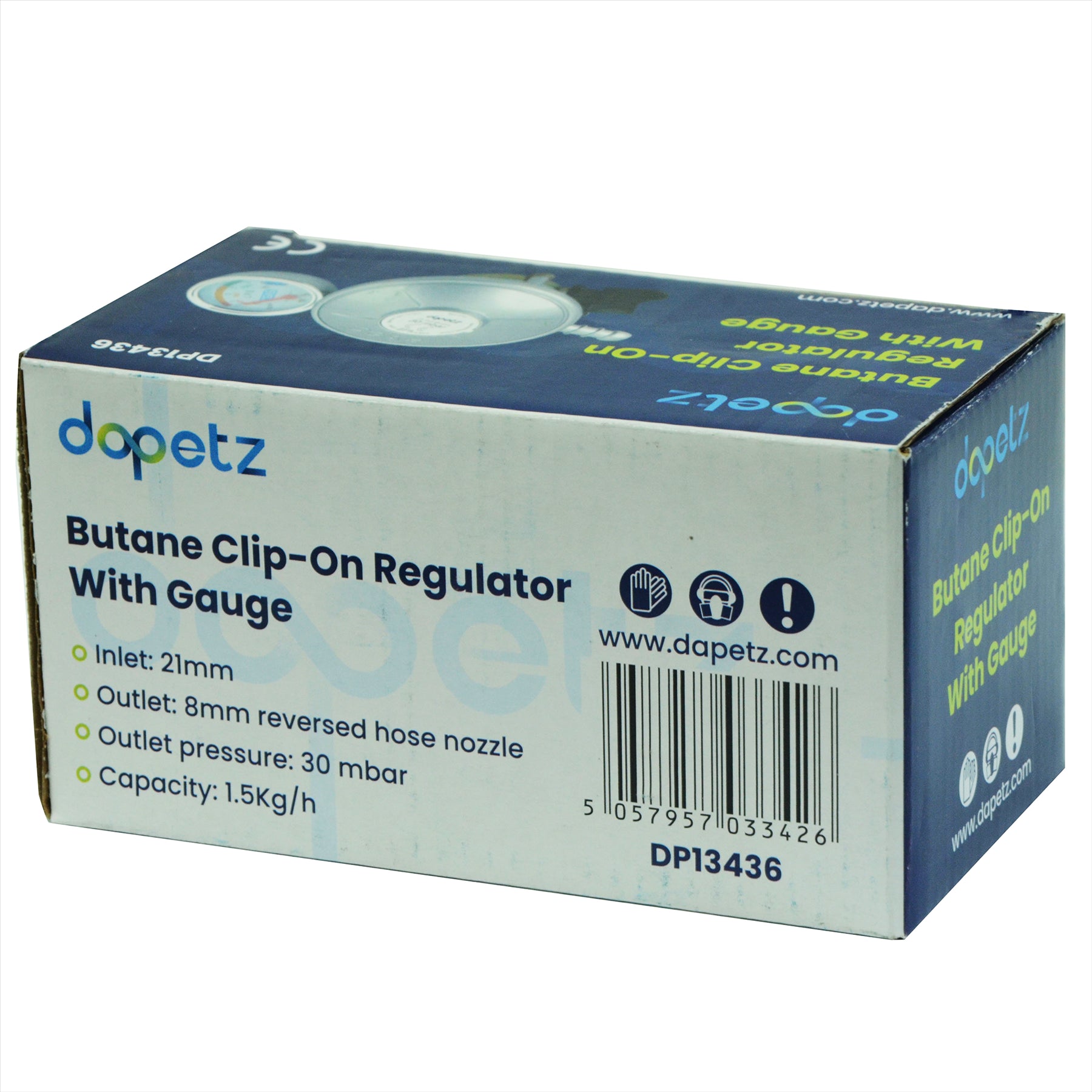 Butane Clip On Gas Regulator Gauge 30 mbar Calor Flogas 21mm Caravan Motorhome