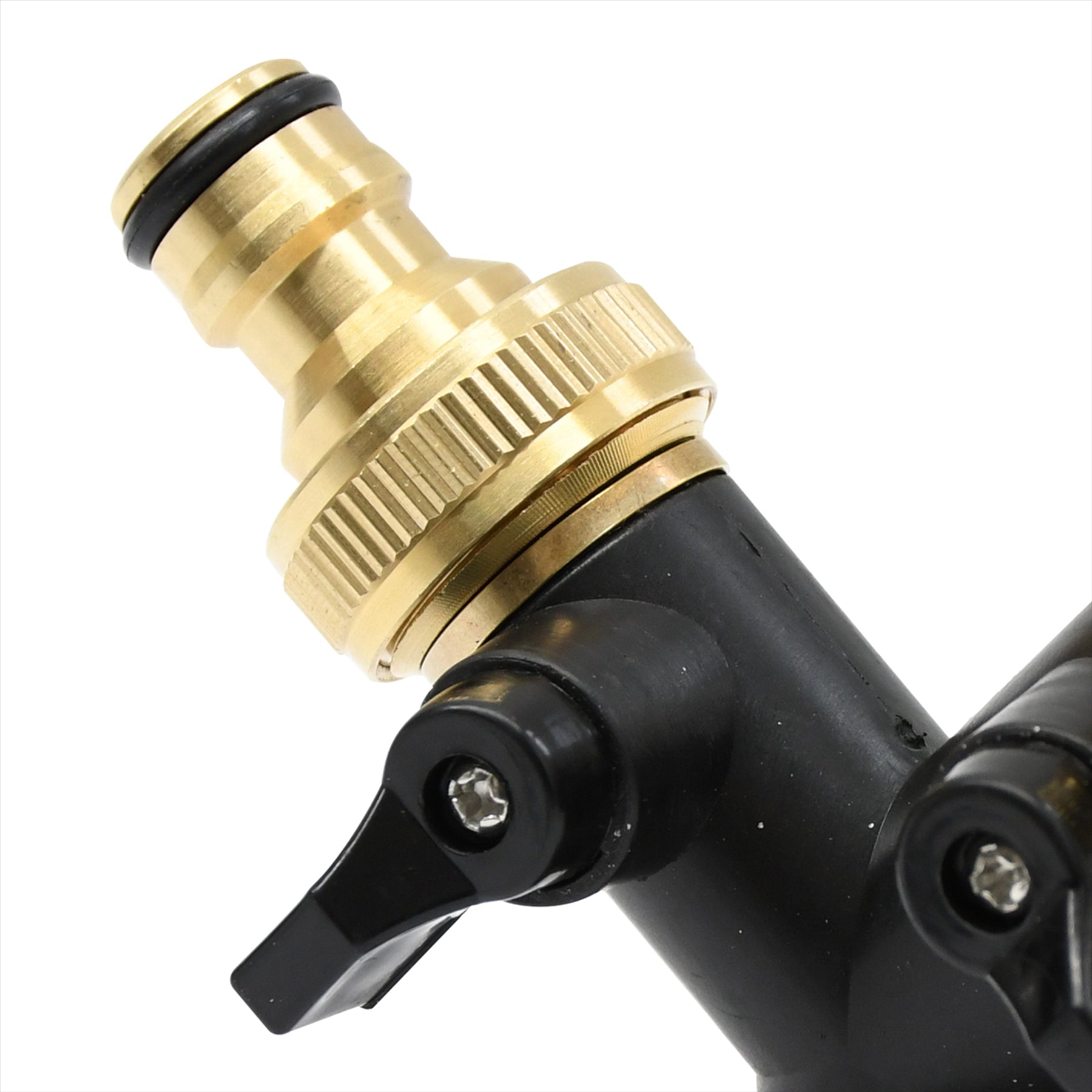 2-Way Hose Connector Splitter 3/4" Brass Double Garden Tap Adapter | Strong Metal by Dapetz