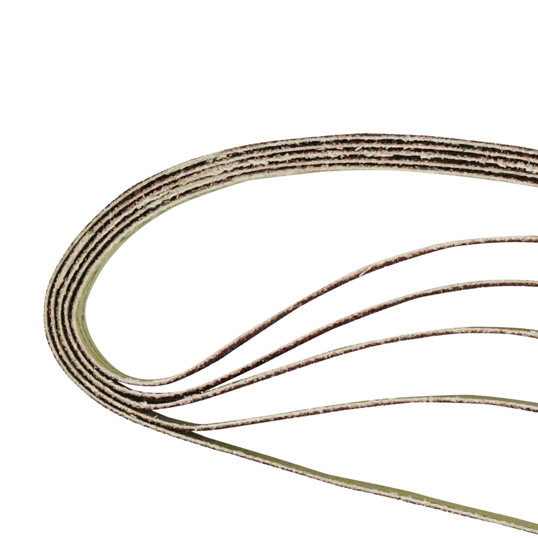 Mixed Grit Sanding Belt Set 20PCS 10mm x 330mm Belts, 5 Each of Grit 40, 60, 80, 120 By Dapetz