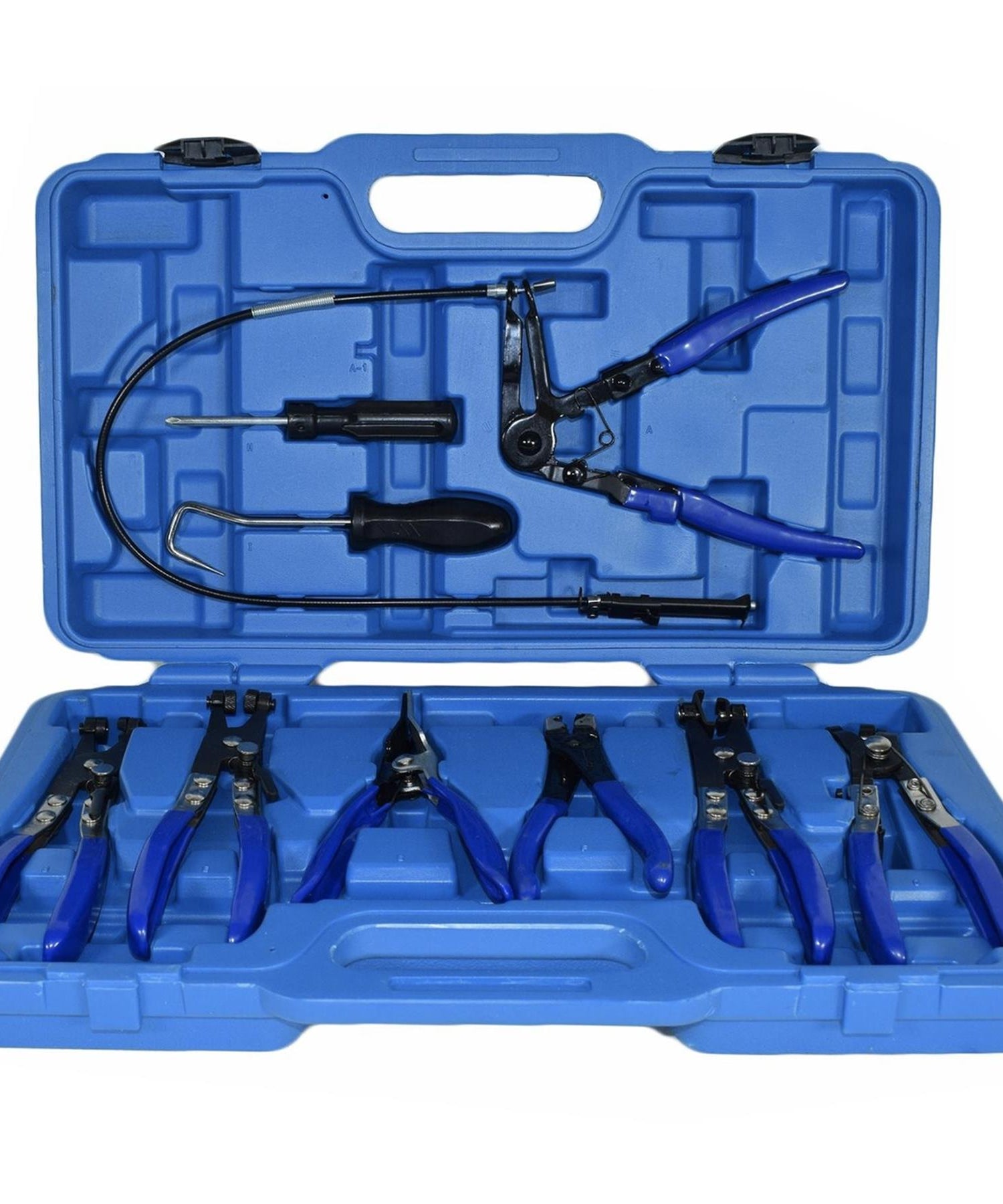 9 Pc Hose Clamp Pliers Removal Garage Tool Set Swivel Jaw Flat Band by Dapetz