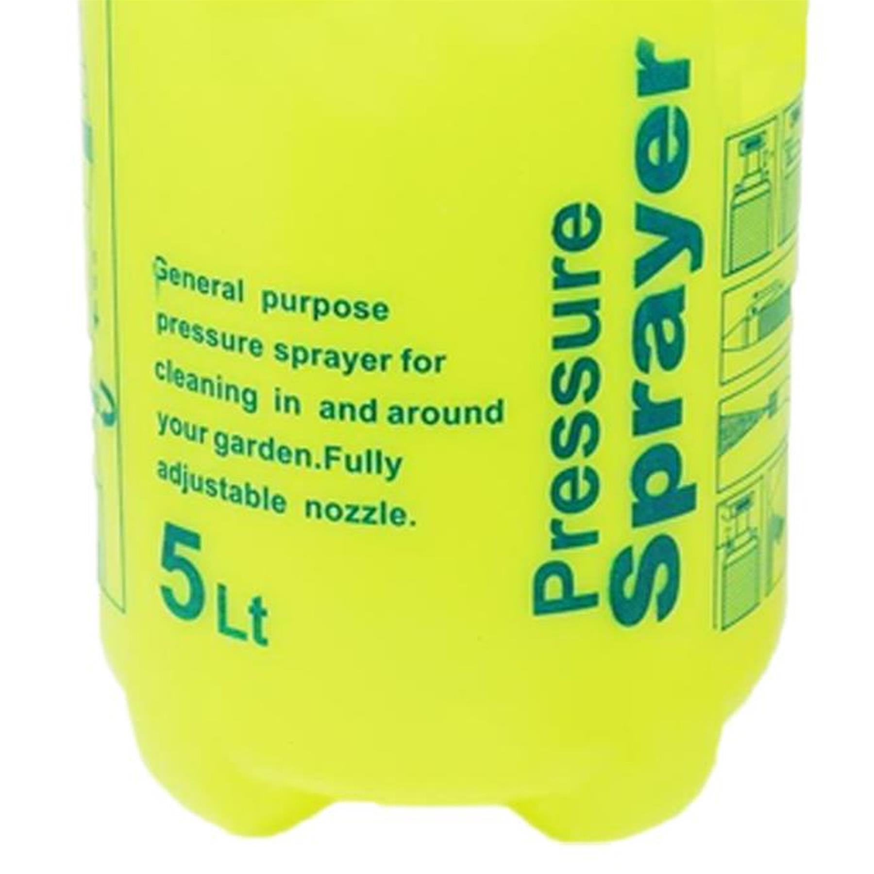 Garden Pressure Sprayer 5L Knapsack Chemical Weed Killer Fence Water Bottle Pump