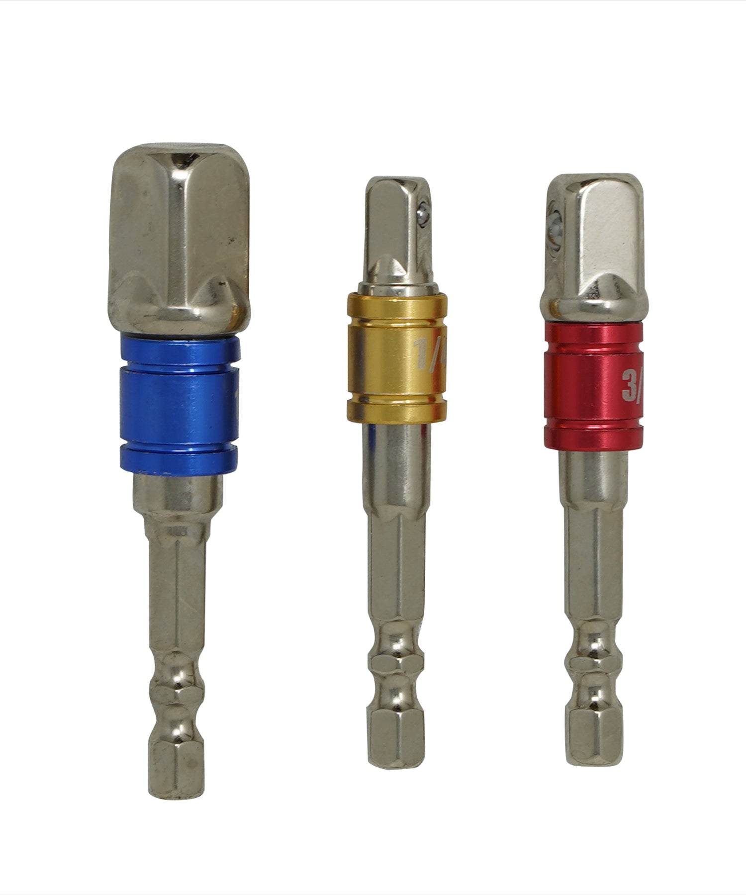 Screwdriver Impact Drill Socket Adapter Hex To 1/4" 3/8" 1/2" Inch Bit Ratchet T 3PCS By Dapetz