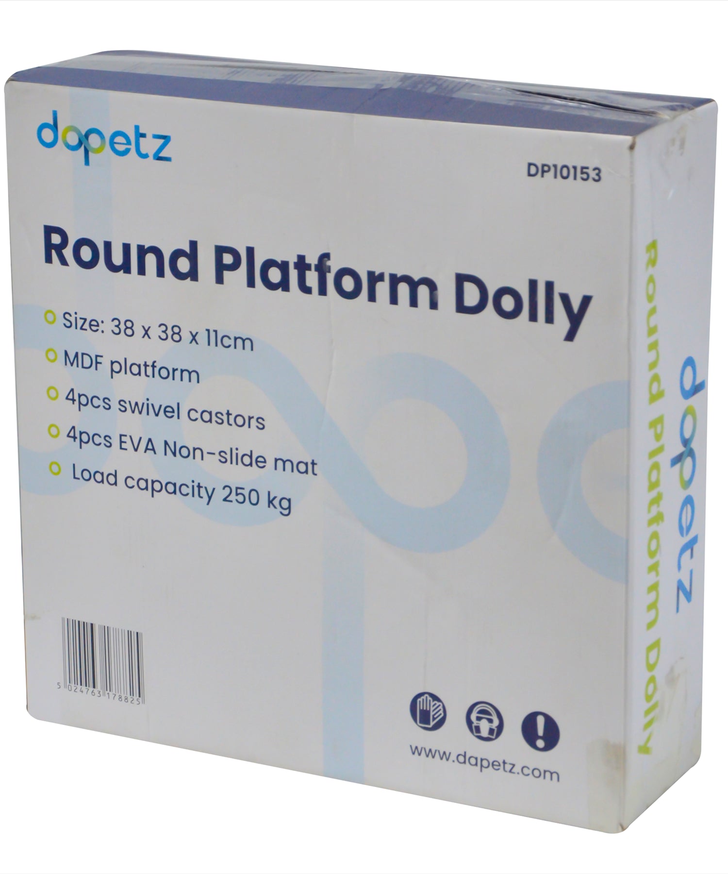 Round Platform Dolly With 4 Strong Nylon Swivel Castors Moves Heavy Loads 250Kg By Dapetz