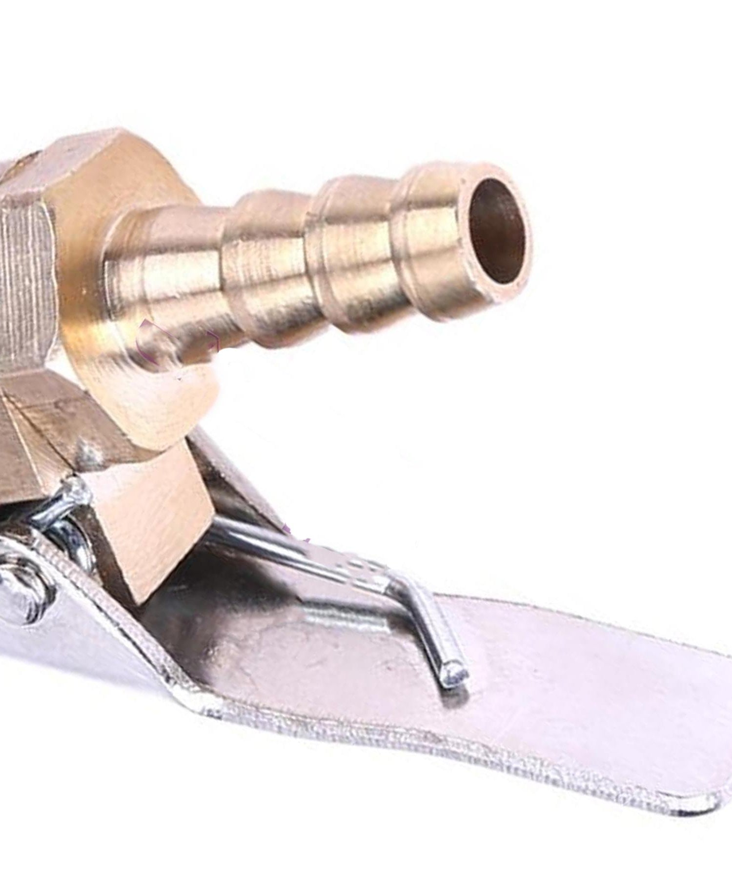Brass 6mm Car Tyre Inflator Valve Connector Air Chuck Tire Clip Lock-on by Daptez