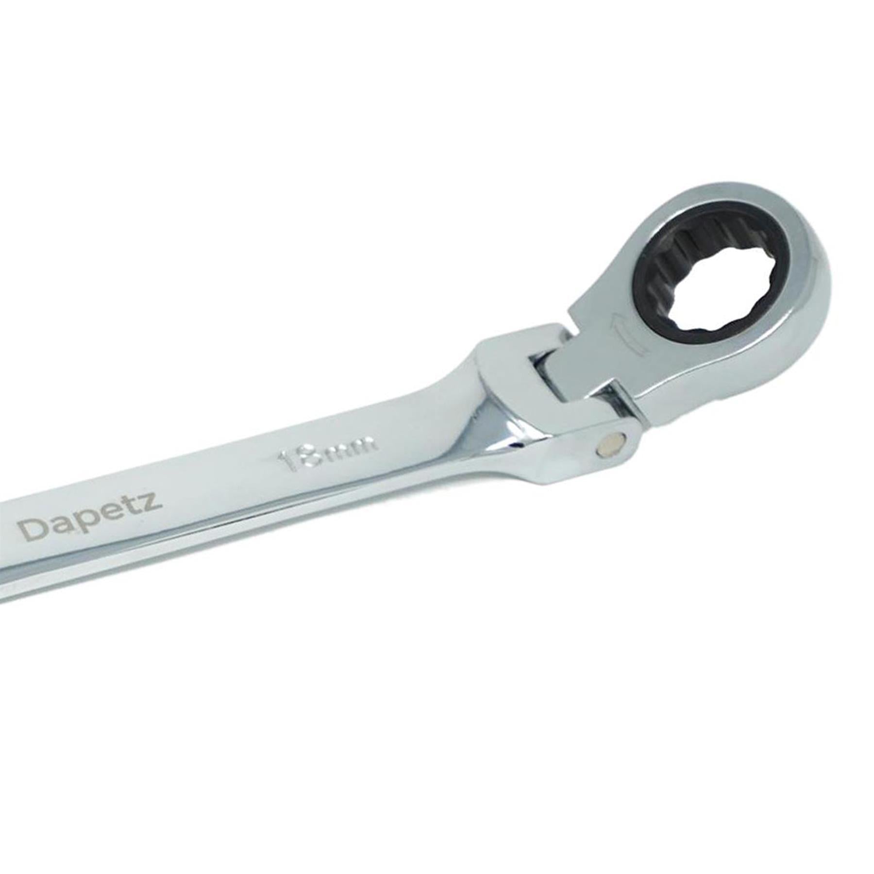 18mm Flexible Head Ratchet Metric Spanner Open End & Ring Guaranteed
