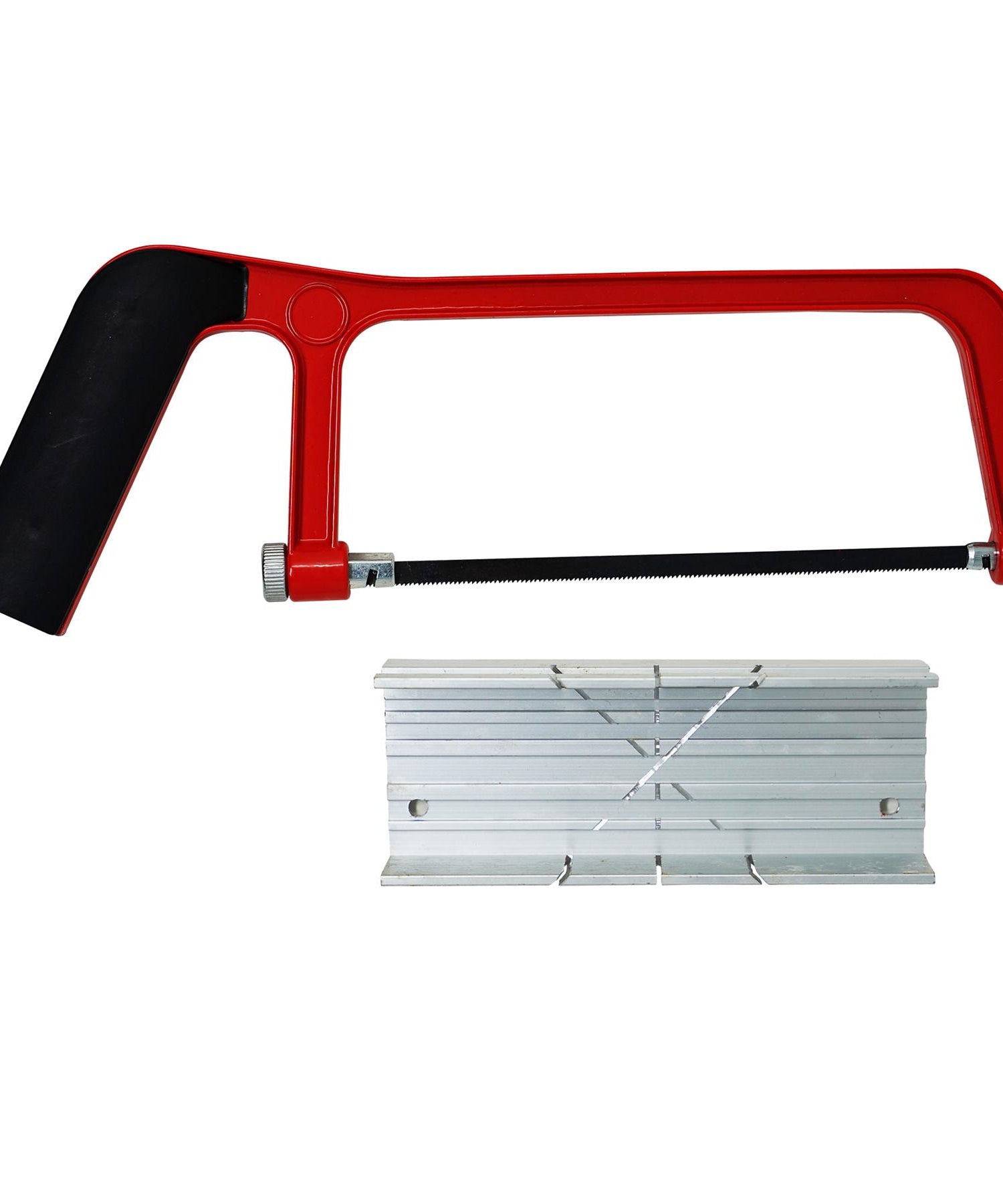 Hacksaw Frame With Mitre Box Cutting Carpenter Woodwork DIY Hand Tool Red By Dapetz