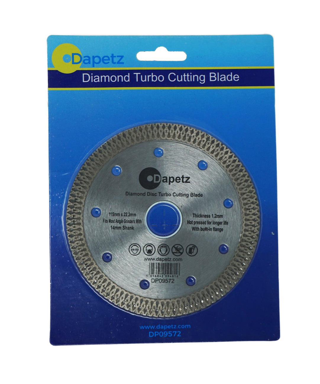 115mm Turbo Diamond Disc Cutting Blade – Thin Wheel for Porcelain, Ceramic & Granite By Dapetz