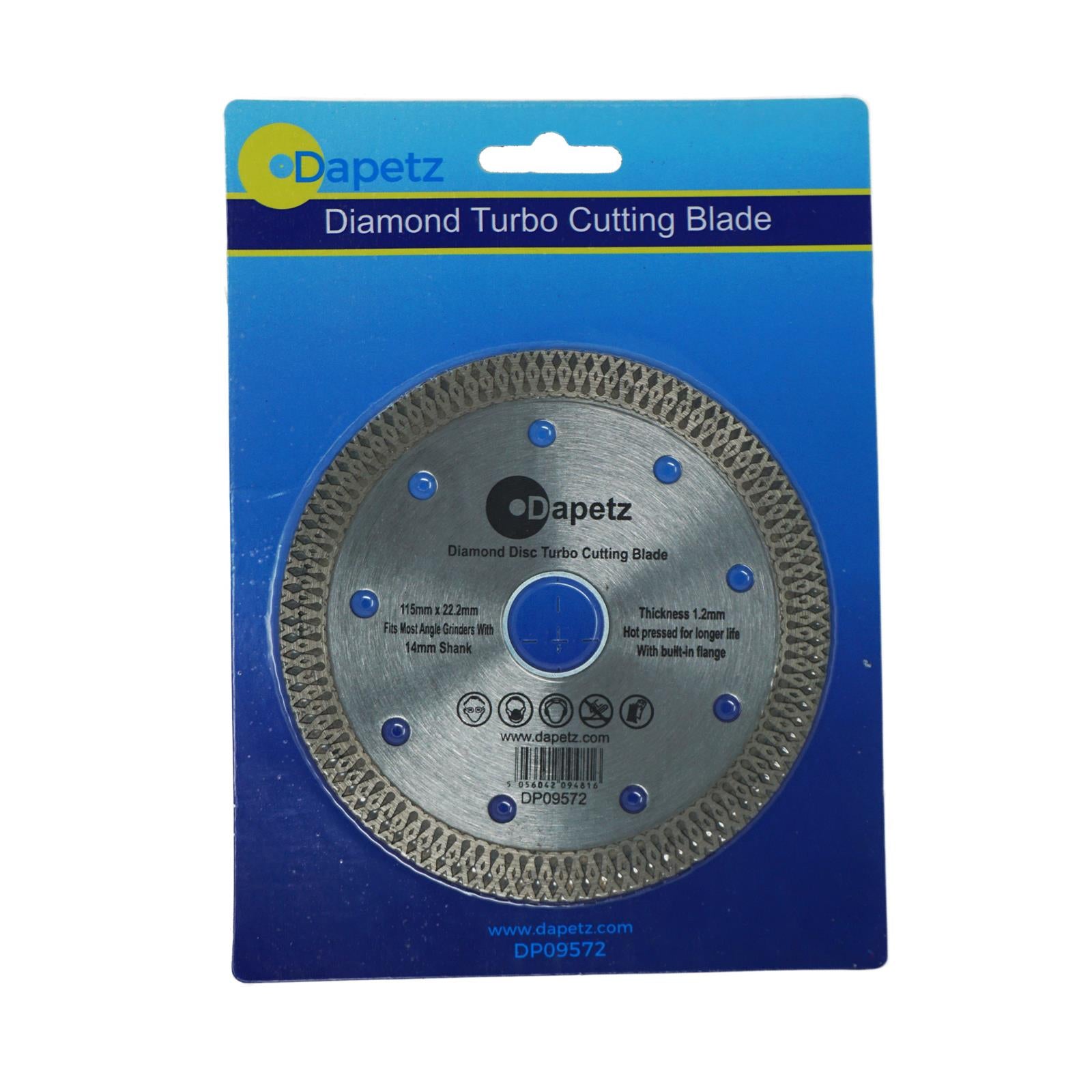 115mm Turbo Diamond Disc Cutting Blade – Thin Wheel for Porcelain, Ceramic & Granite By Dapetz