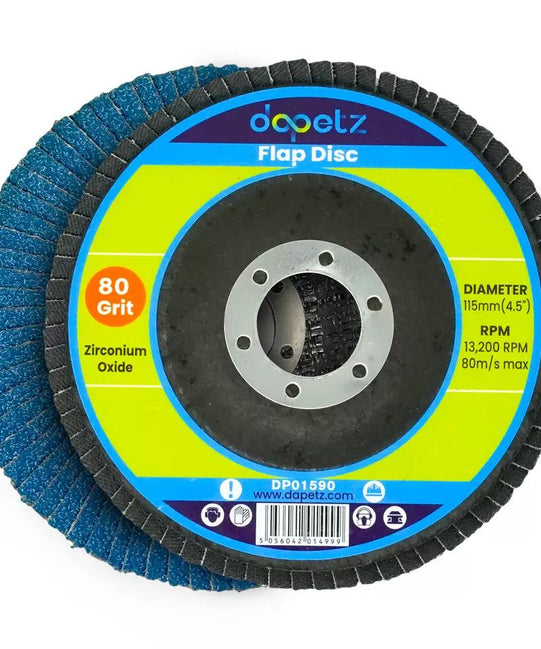 25pcs Flap Grinding Sanding Discs 115mm 4.5" 80 Grit Zirconium Oxide By Dapetz