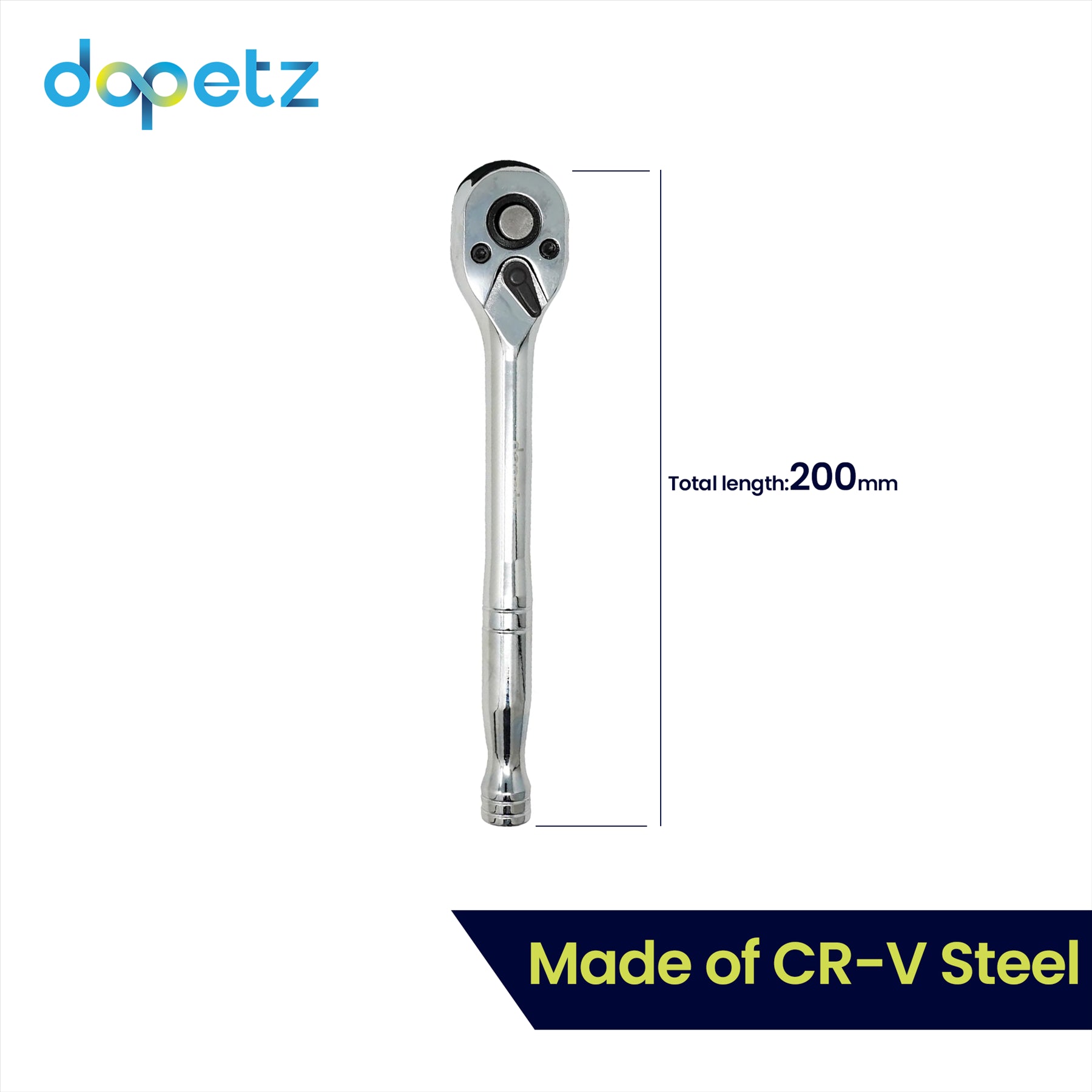 Quick Release Ratchet Wrench 200mm 3/8" Inch Drive With Warranty Crv By Dapetz