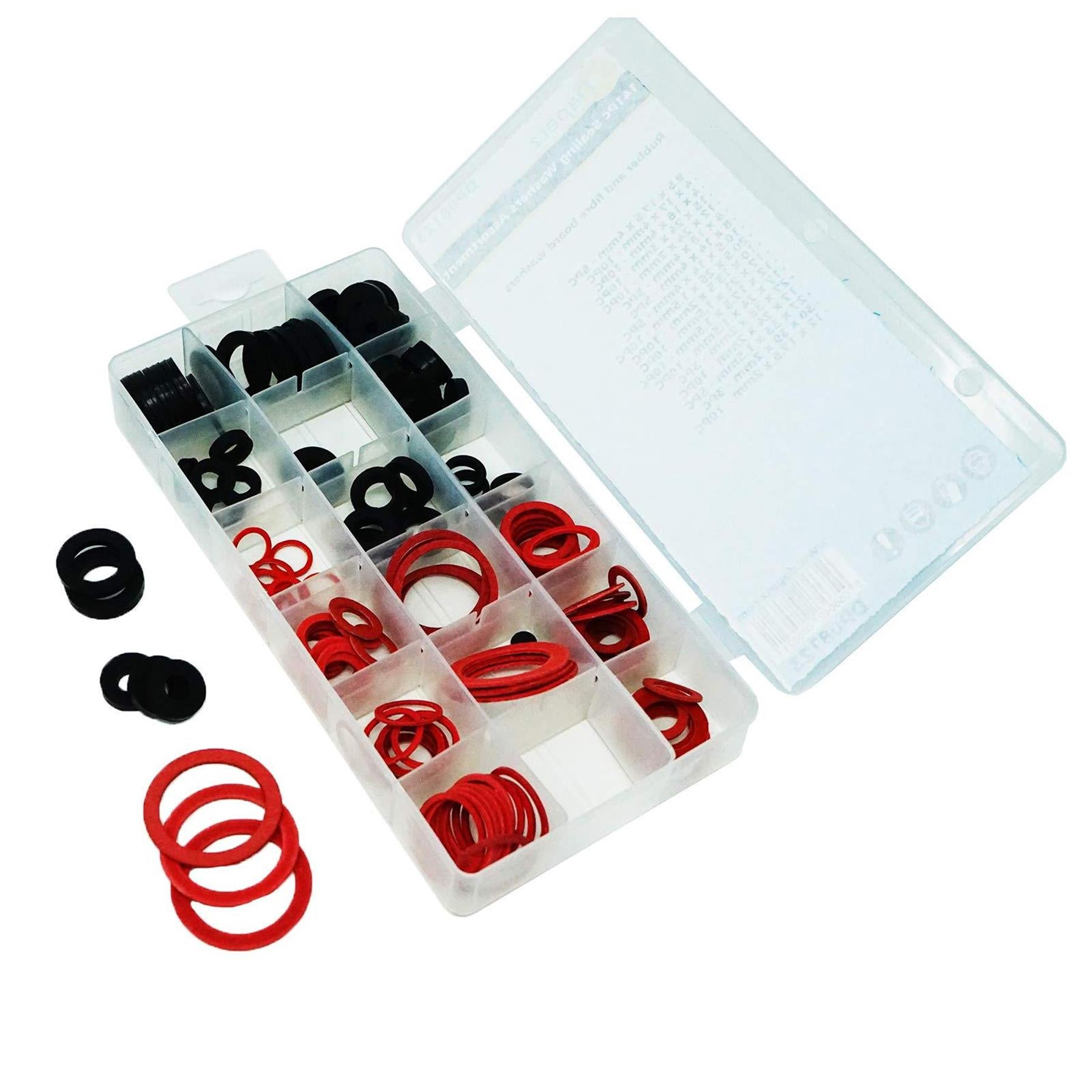 Assortment Box Washers Shower Plumbers 144Pc Dapetz