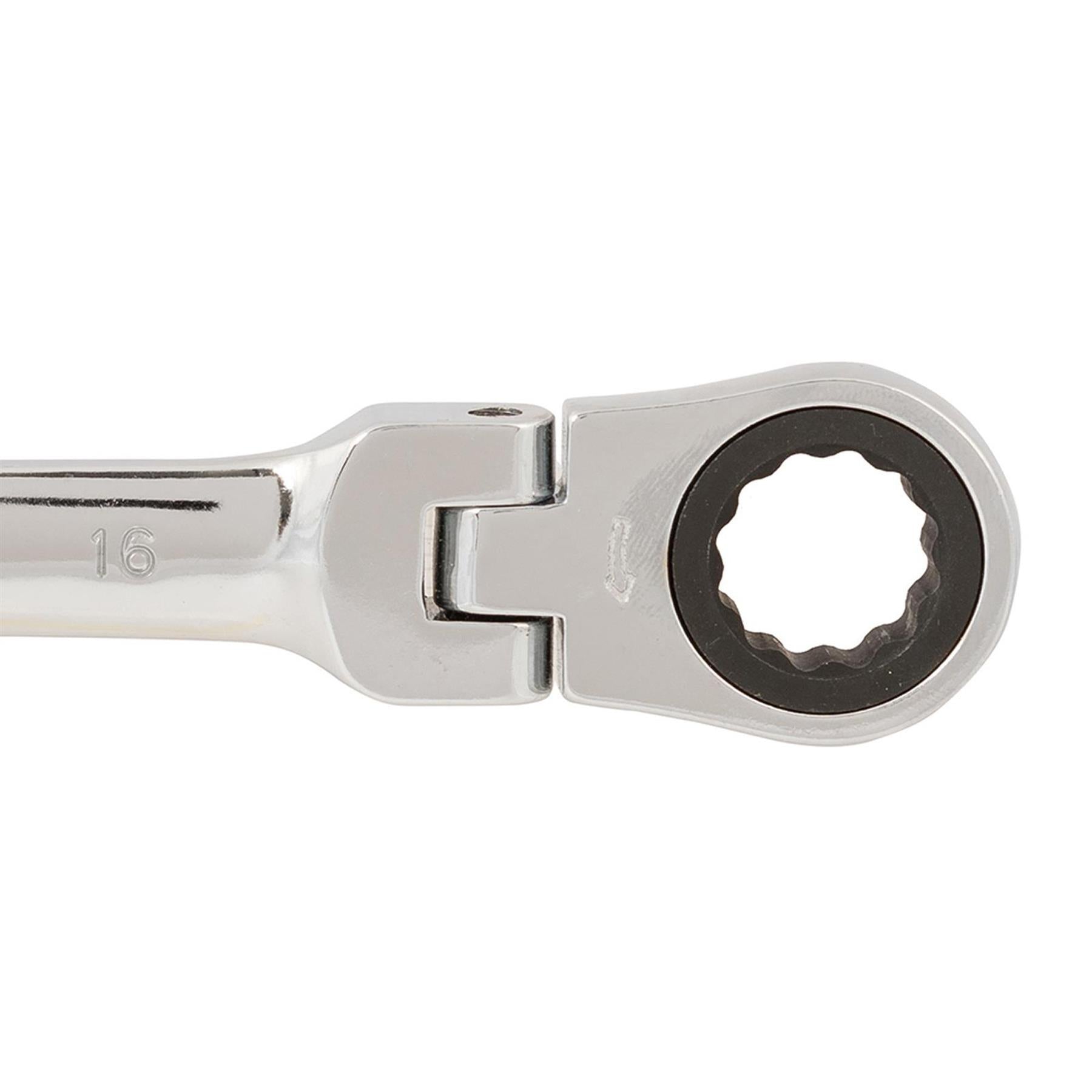 16mm Flexible Head Ratchet Metric Spanner Open End & Ring Guaranteed