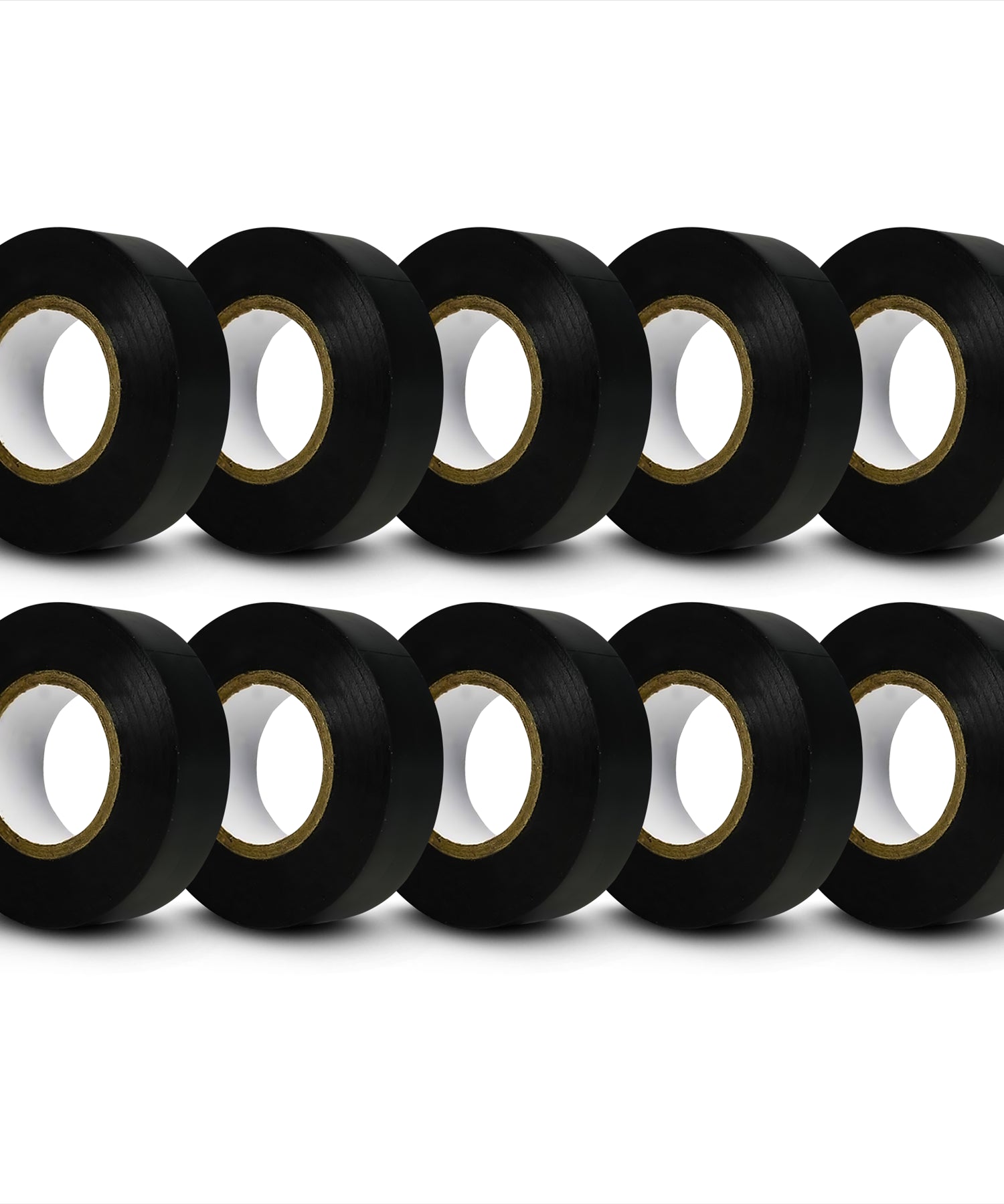 10PCS Electrical PVC Insulating Tape 19mm x 33m Flame Retardent Black By Dapetz