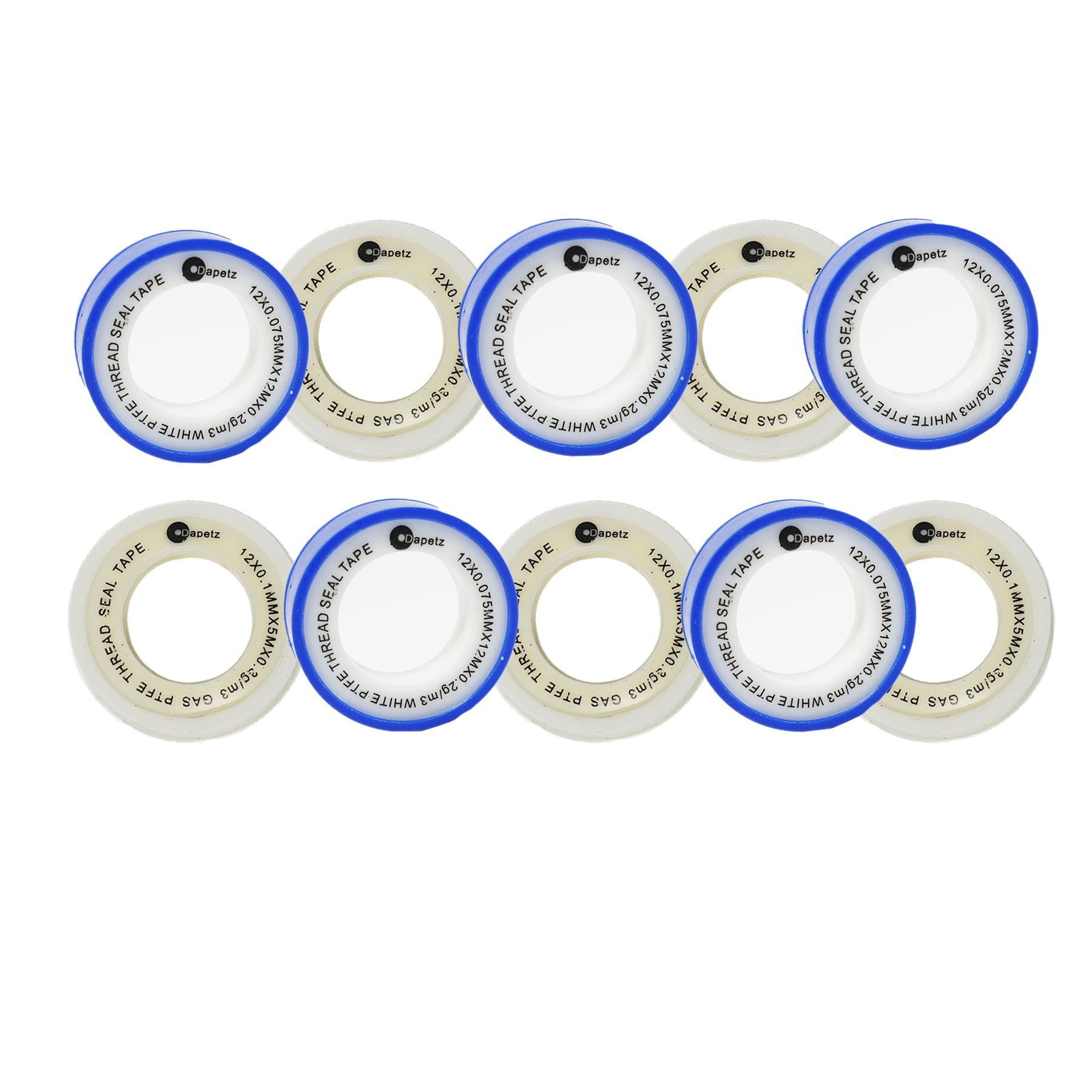 PTFE Tape Gas and Water for Thread Seal White Teflon Tape 12mm By Dapetz