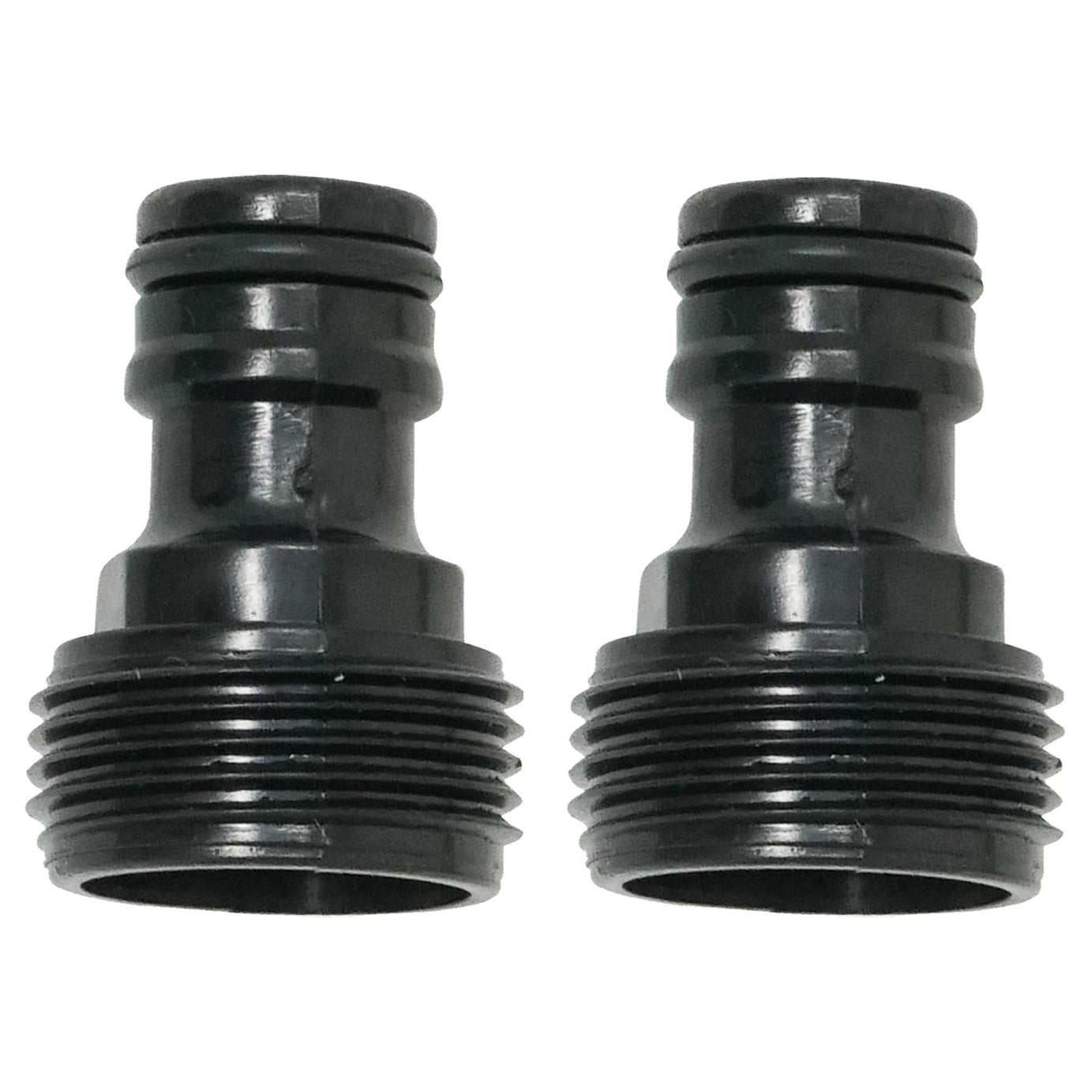 2X Plastic Tap Adaptor Garden Water Hose Pipe Connector Screw 3/4" BSP Fitting By Dapetz